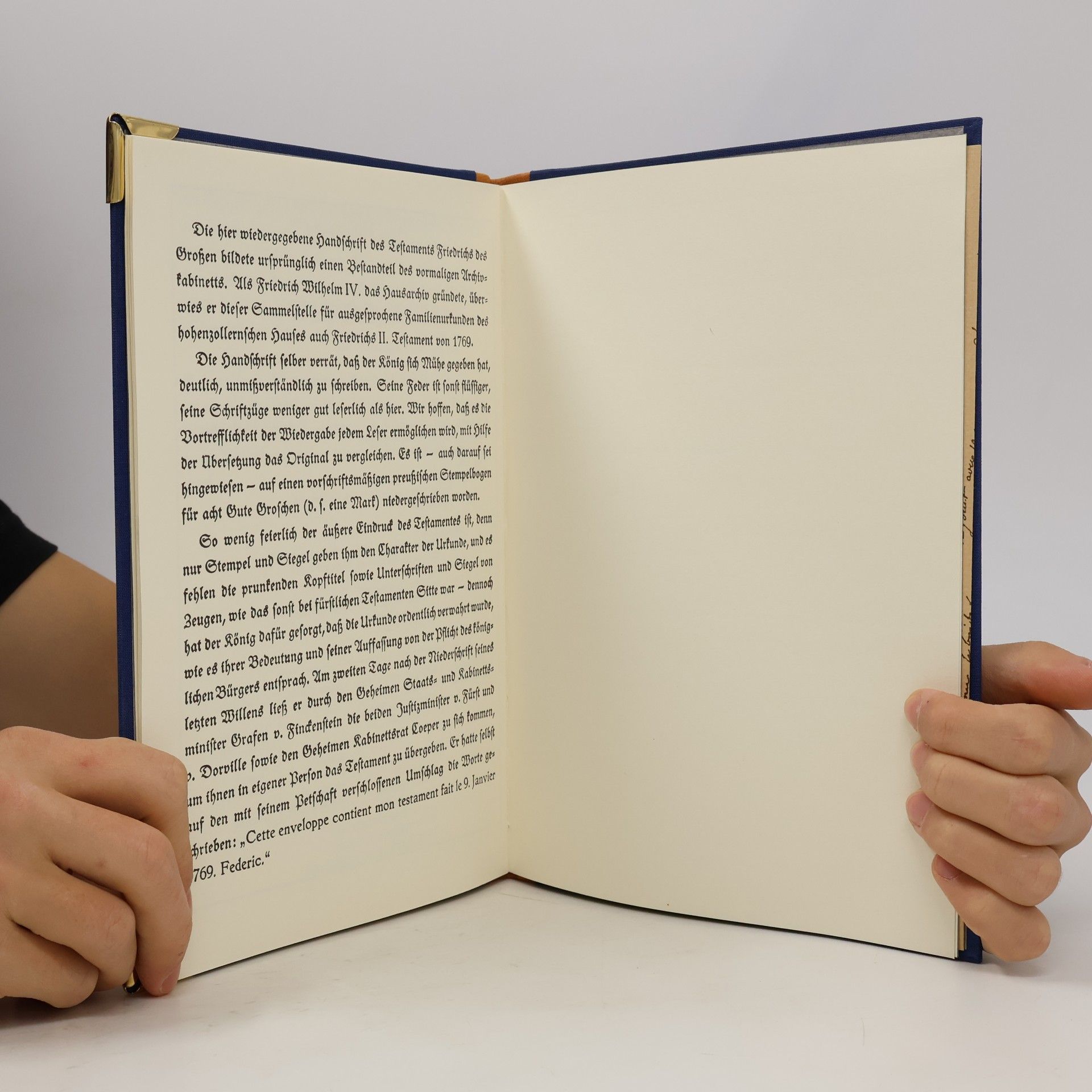 Friedrich der Große Testament Friedrichs des Großen