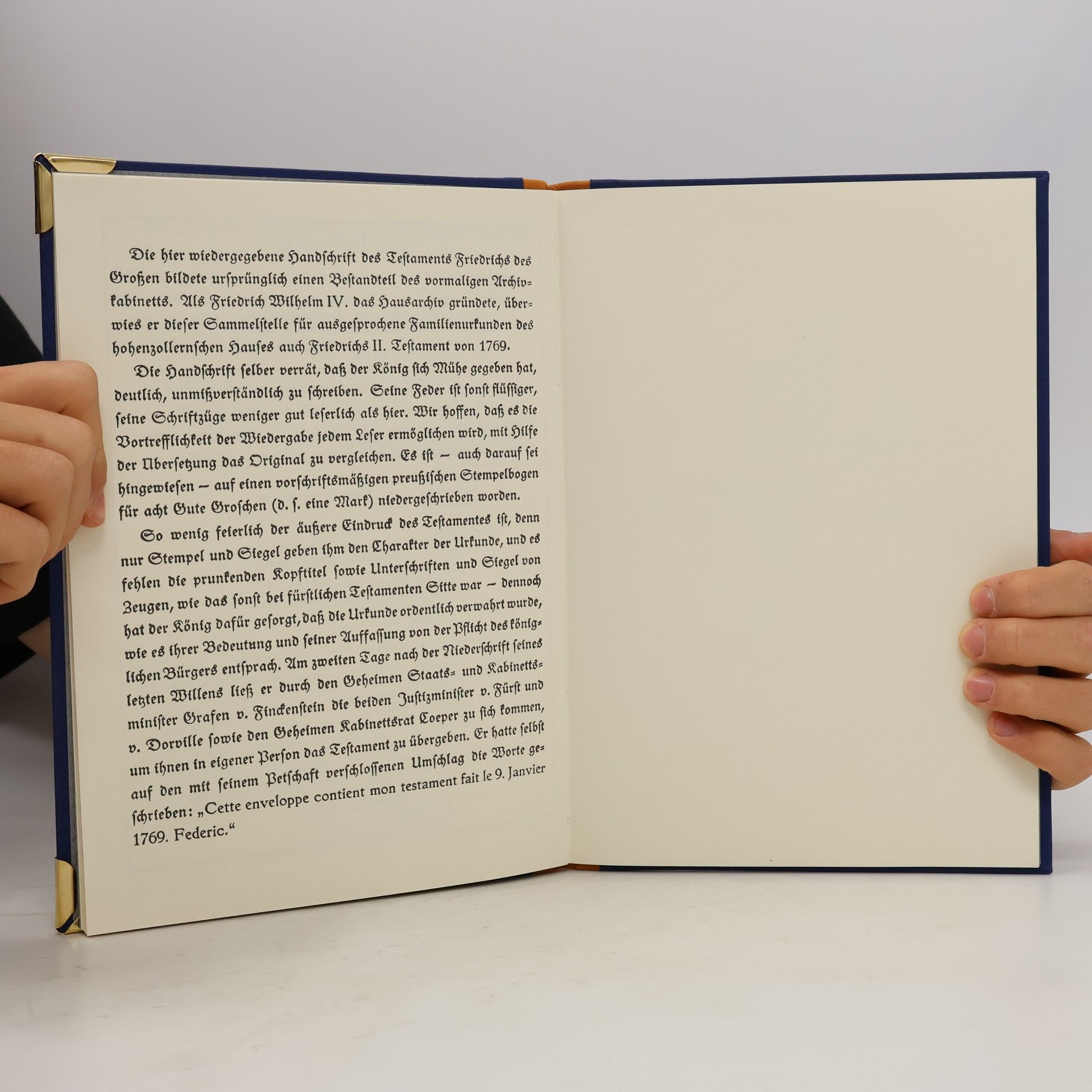 Friedrich der Große Testament Friedrichs des Großen