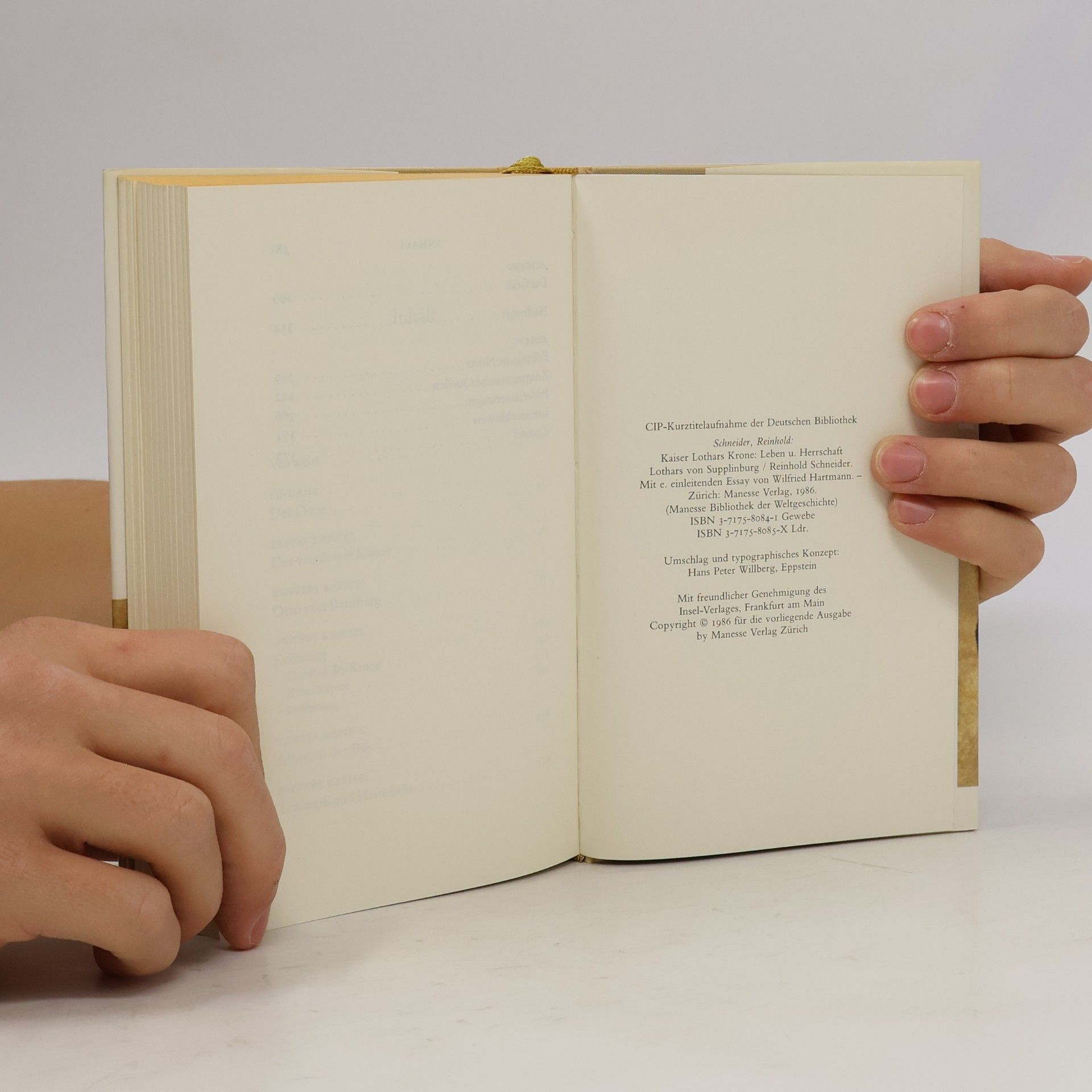 Reinhold Schneider Manesse Bibliothek der Weltliteratur: Kaiser Lothars Krone. Leben und Herrschaft Lothars von Supplinburg - Mit einem einleitenden Essay von Wilfried Hartmann