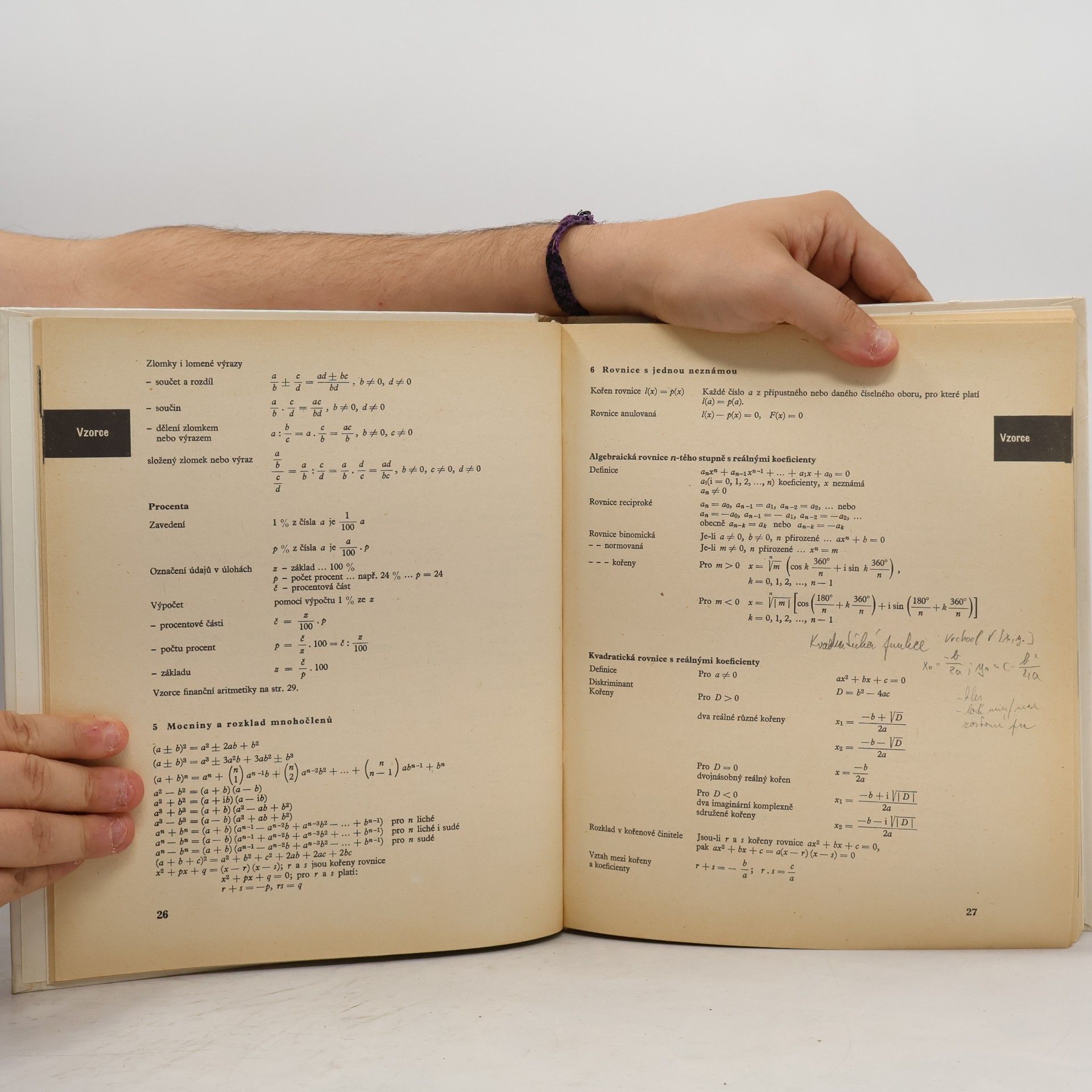 Bohdan Klimeš Matematické, fyzikální a chemické tabulky pro střední školy
