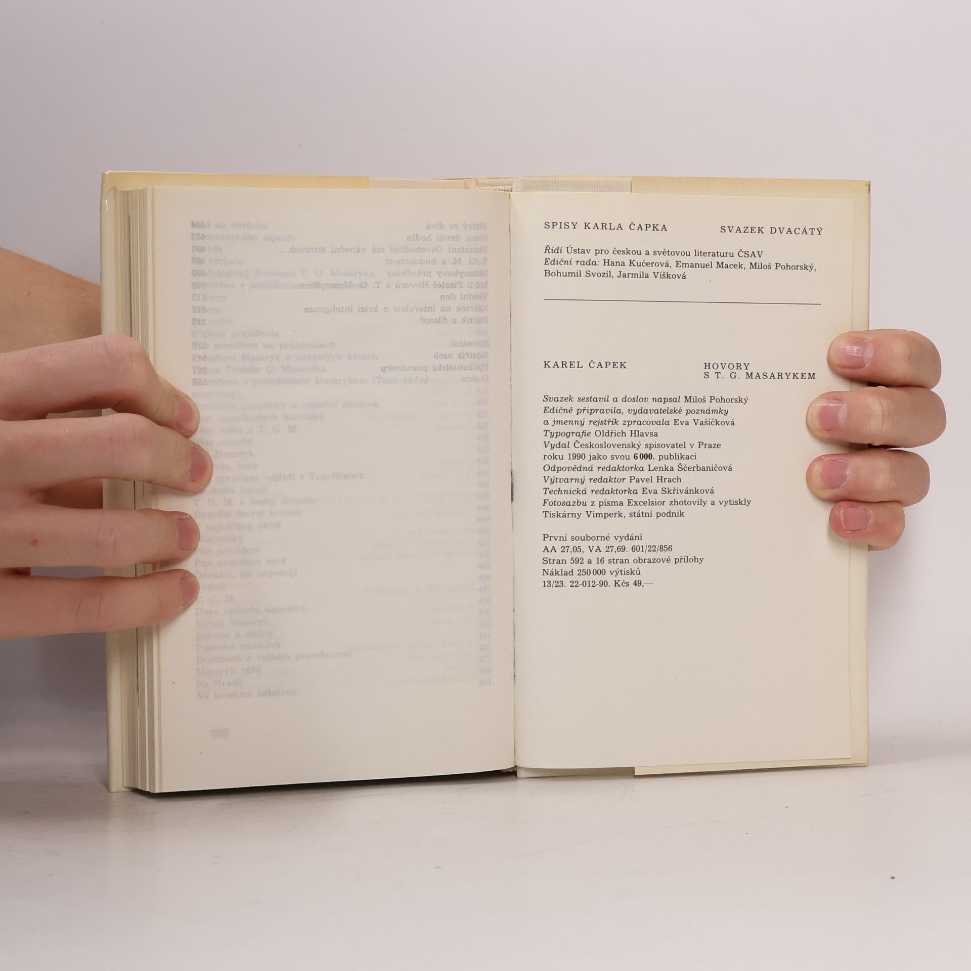 Karel Čapek Hovory s T. G. Masarykem XX