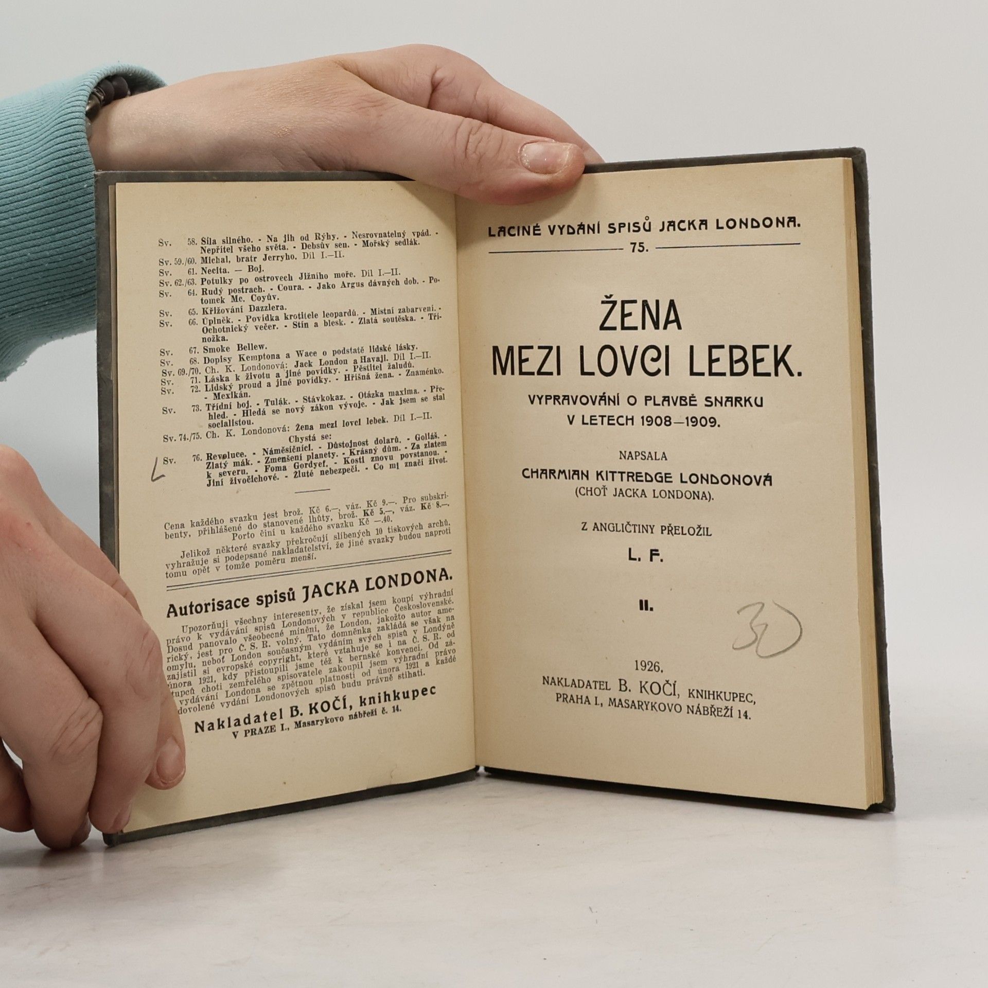 Charmian London Žena mezi lovci lebek
