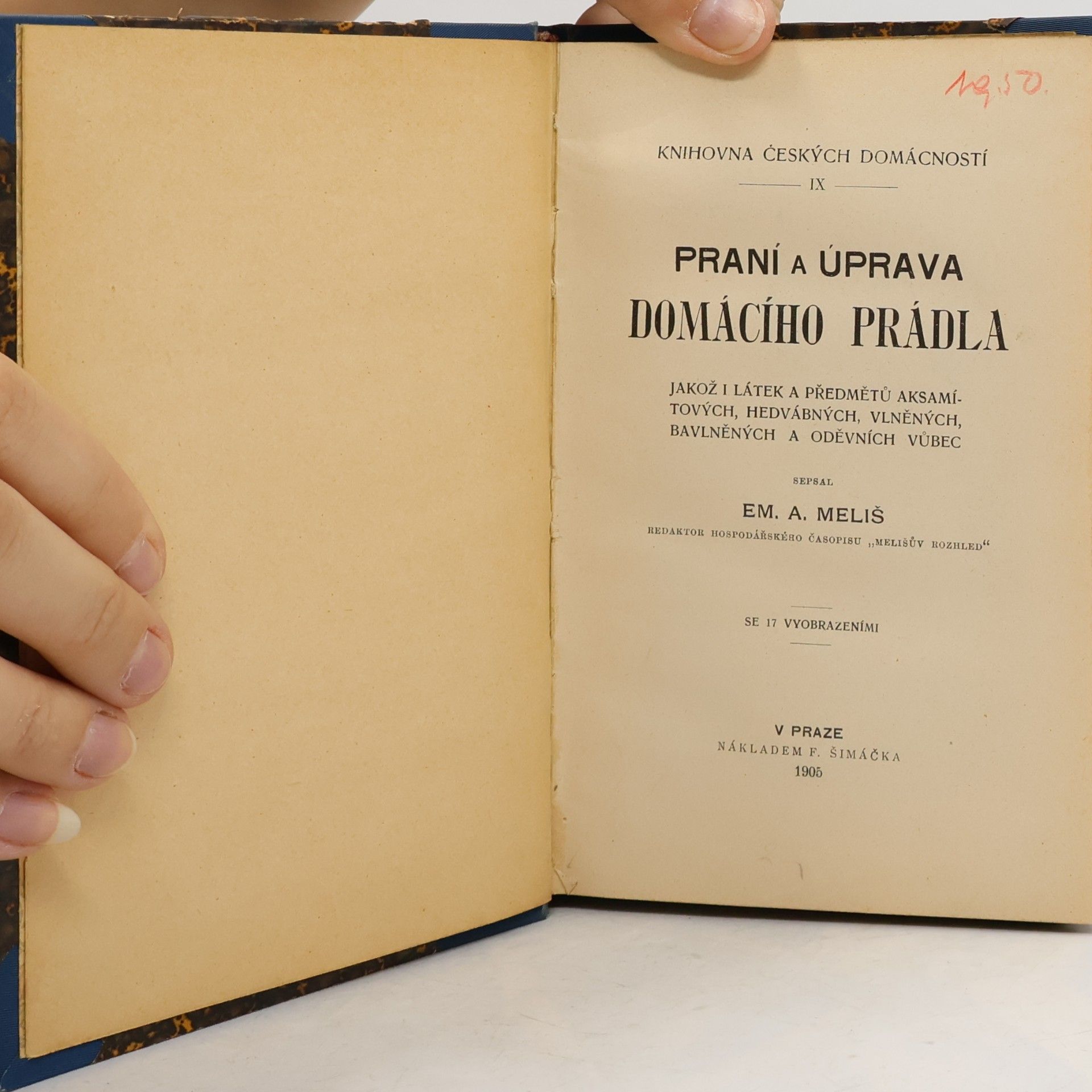 Emanuel Antonín Meliš Praní a úprava domácího prádla
