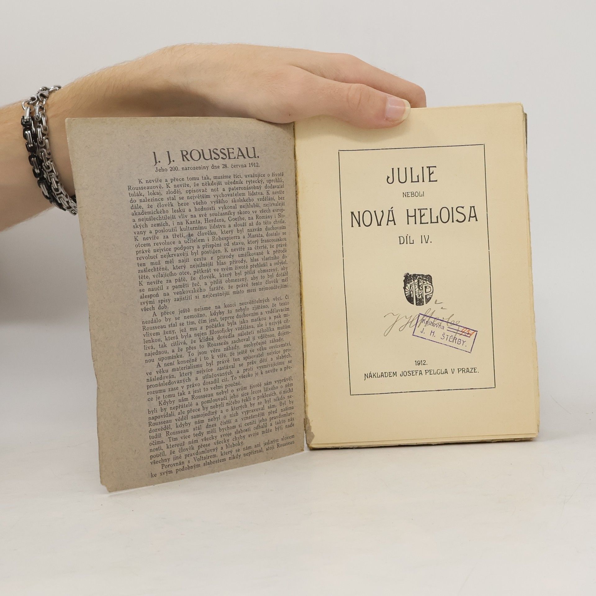 Jean-Jacques Rousseau Knihy života3. Nová Heloisa. Čtvrtý a pátý díl