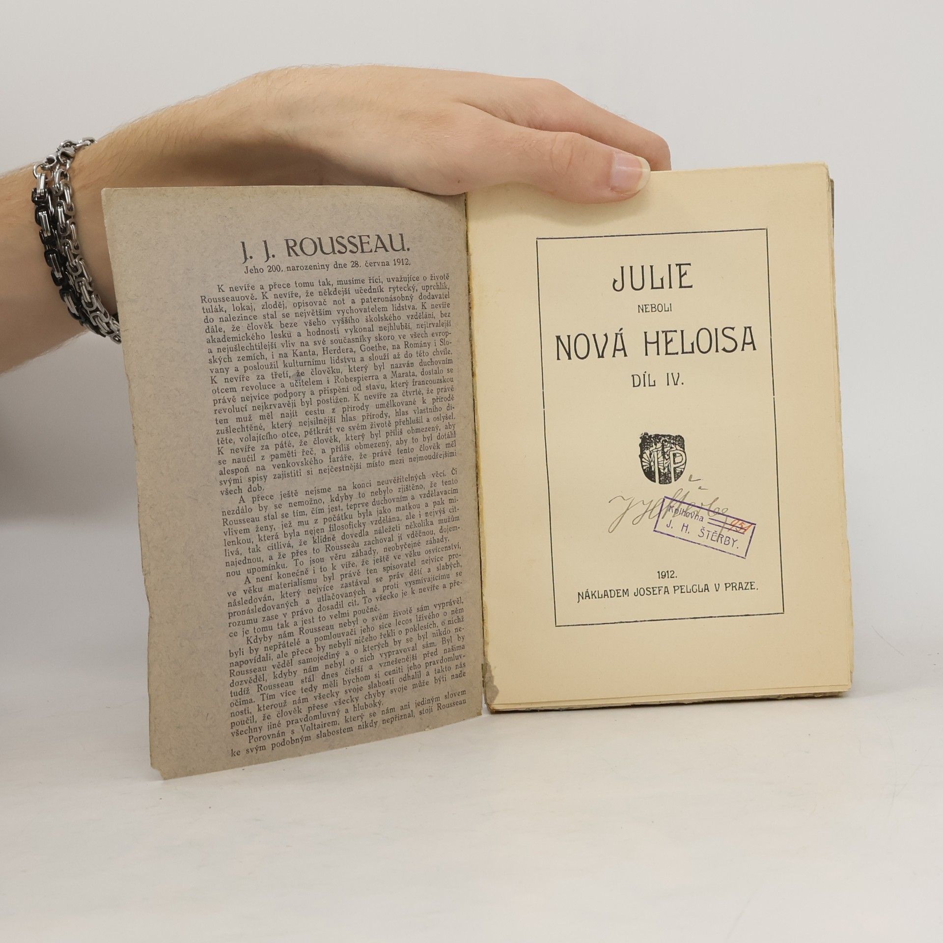 Jean-Jacques Rousseau Knihy života3. Nová Heloisa. Čtvrtý a pátý díl