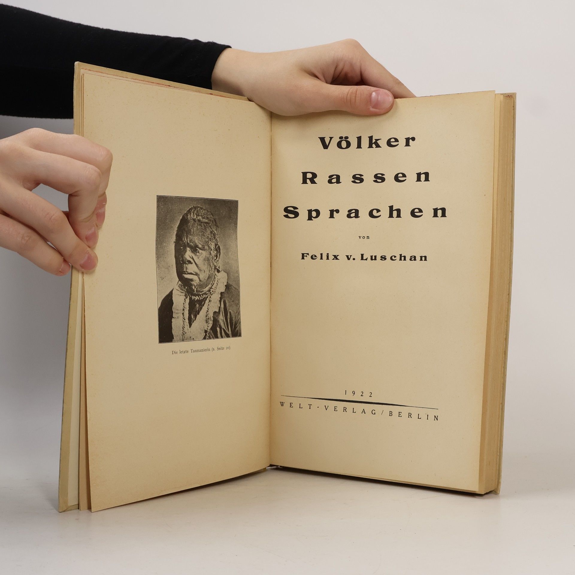 Felix von Luschan Völker Rassen Sprachen