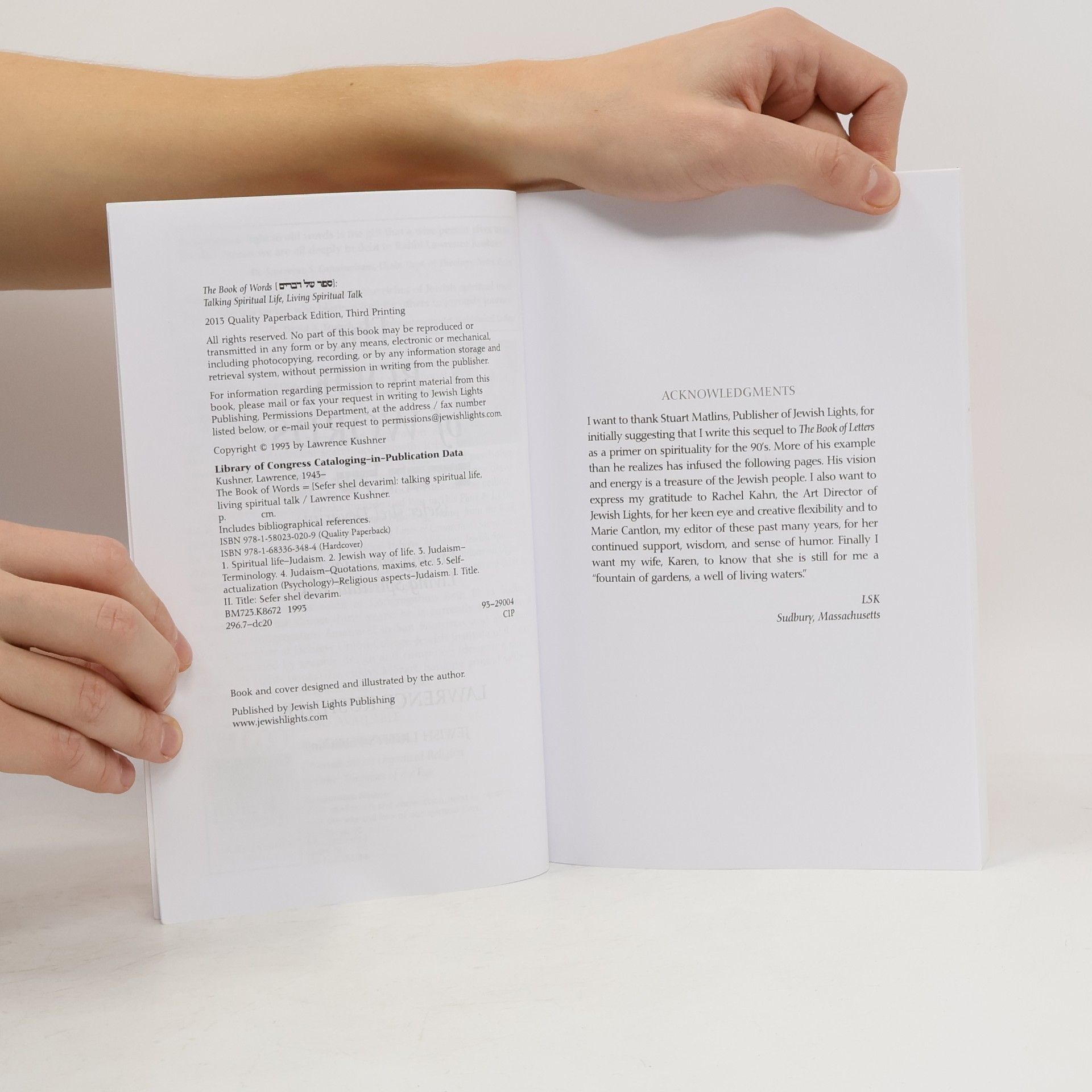 Lawrence Kushner The Kushner Series: The Book of Words