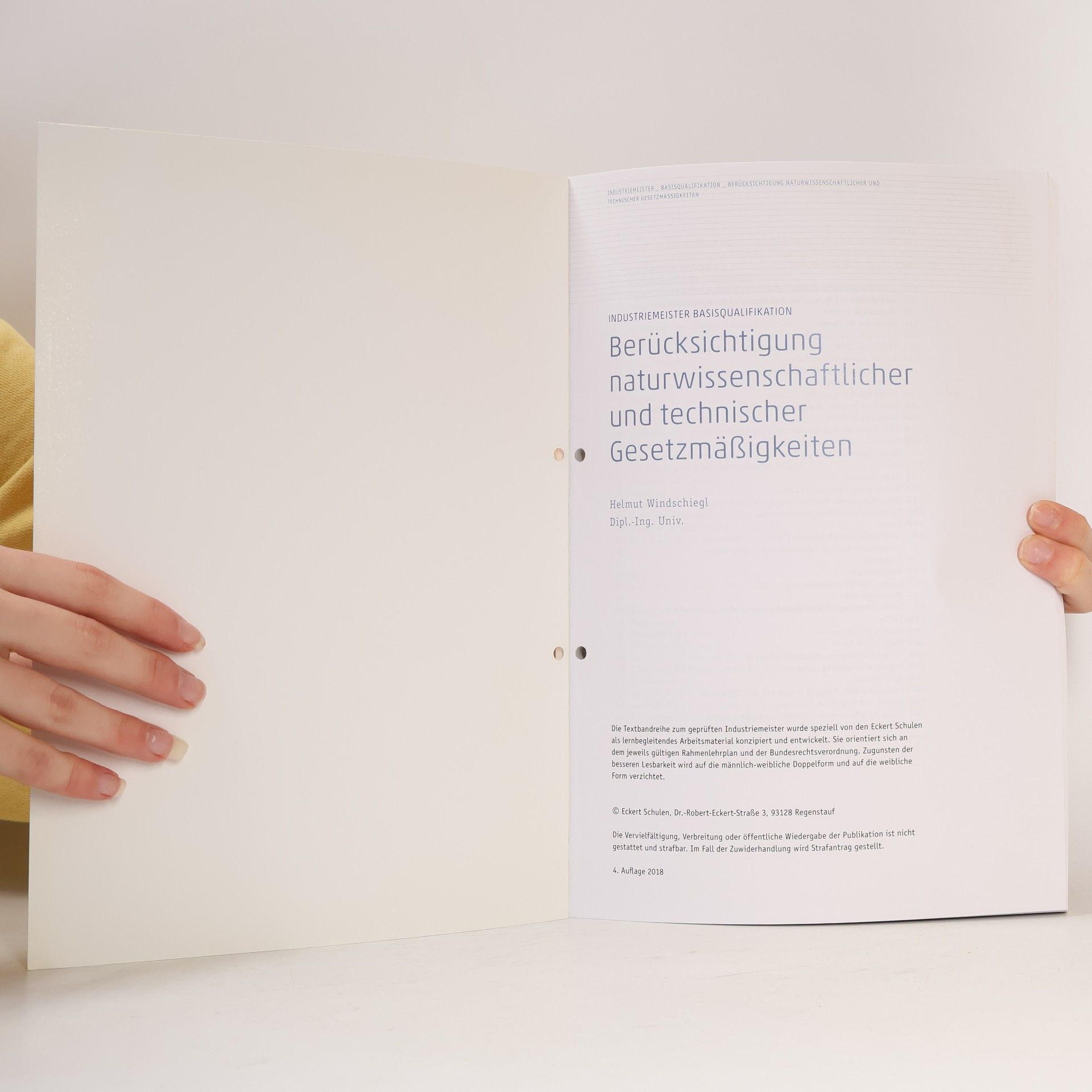Helmut Windschiegl Belucksichtigung naturwissenschaftlicher und technischer Gesetzmäßigkeiten