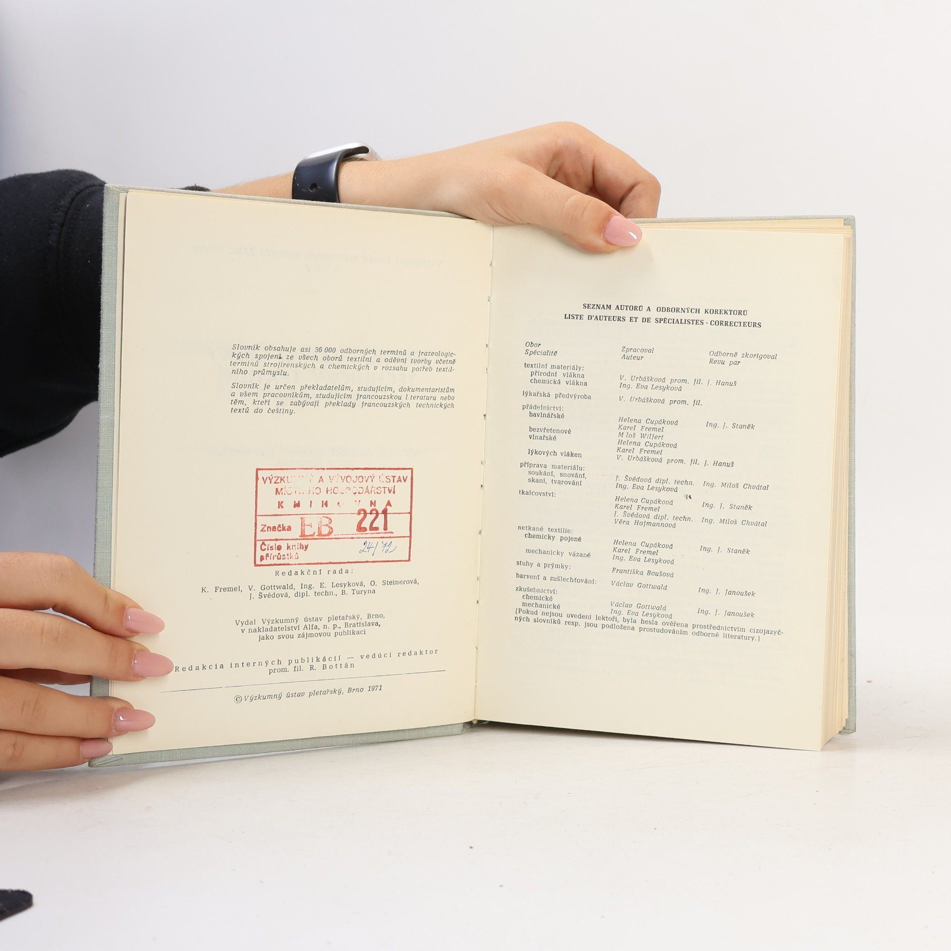Kolektiv autorů Francouzsko-český technický textilní slovník