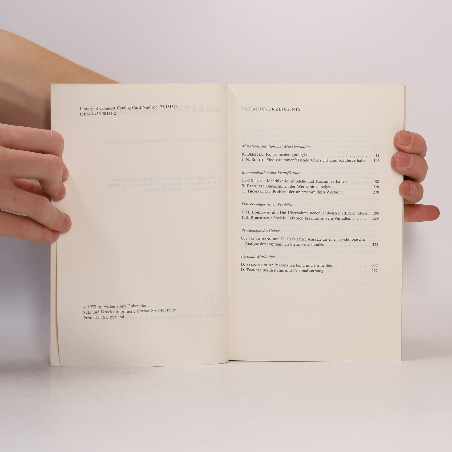 Reinhold Bergler Marktpsychologie