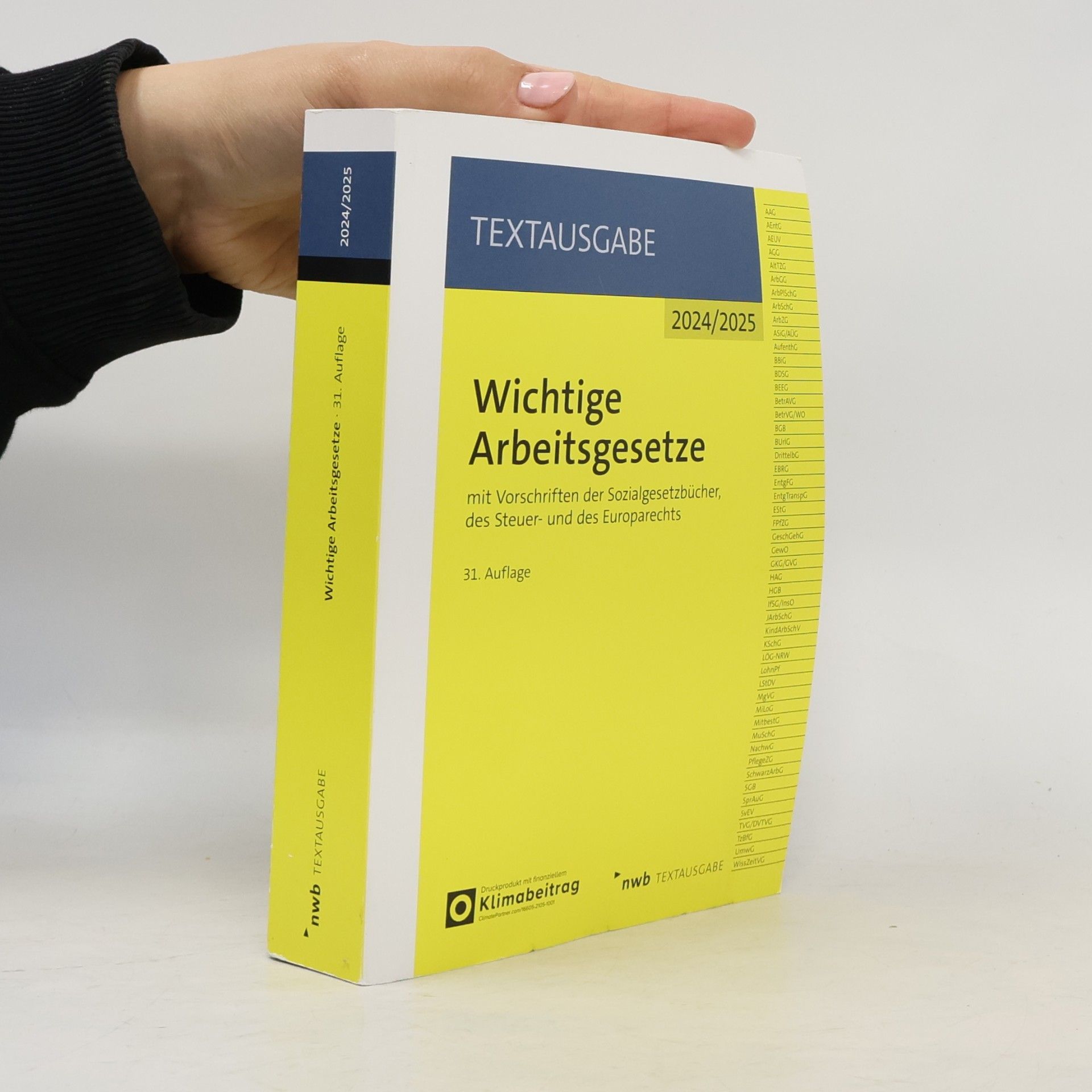 kolektiv Wichtige Arbeitsgesetze 2024/2025