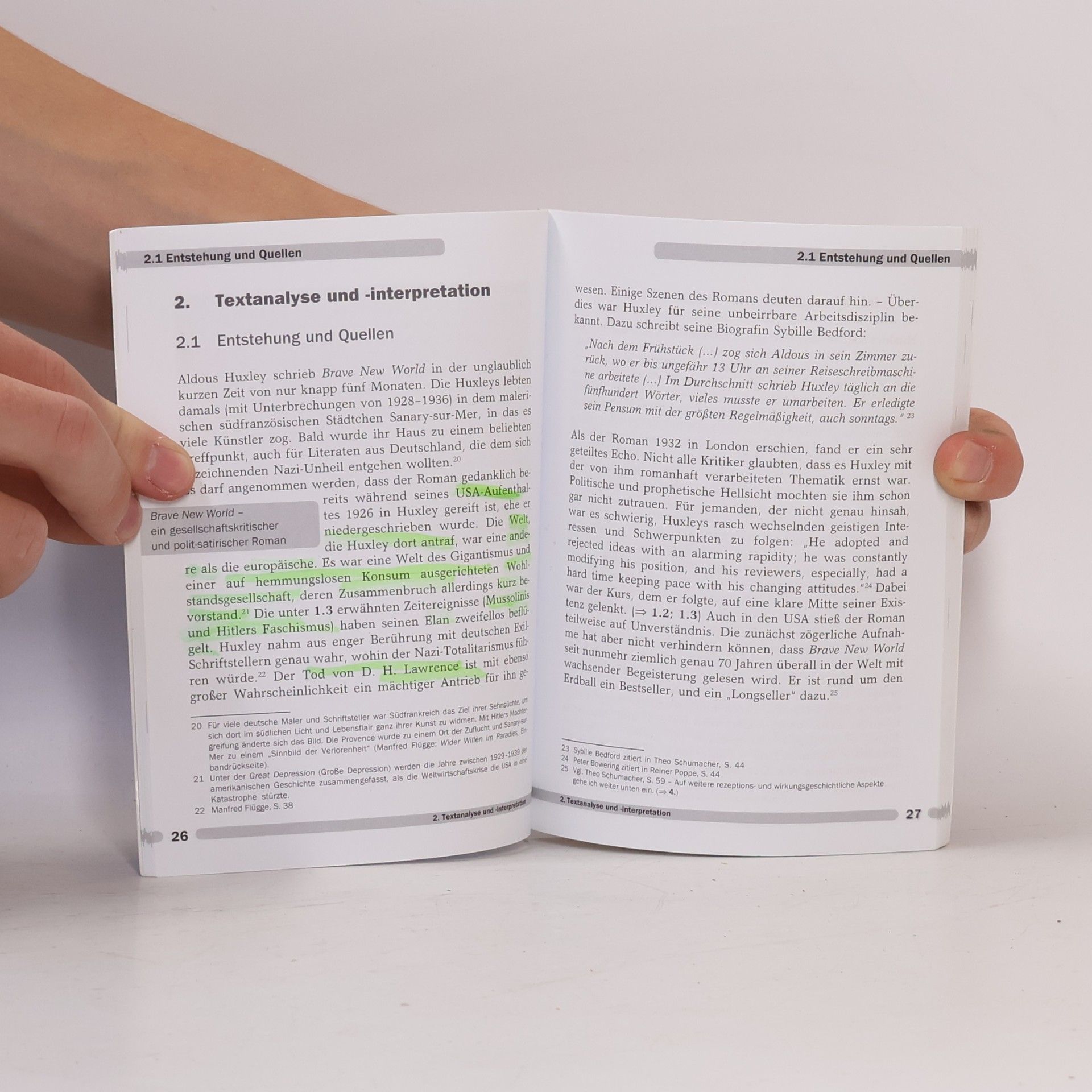 Reiner Poppe Erläuterungen zu Aldoux Huxley, Schöne neue Welt (Brave new world)