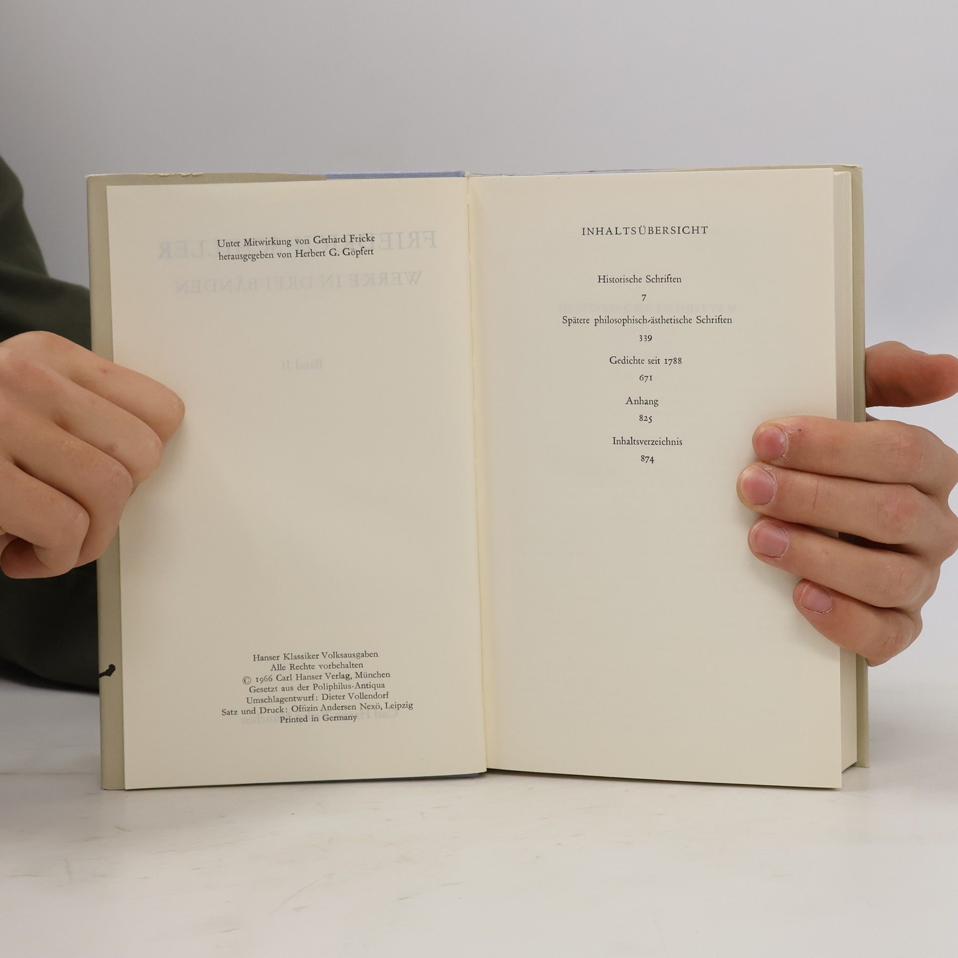 Friedrich Schiller Werke in drei Bänden II