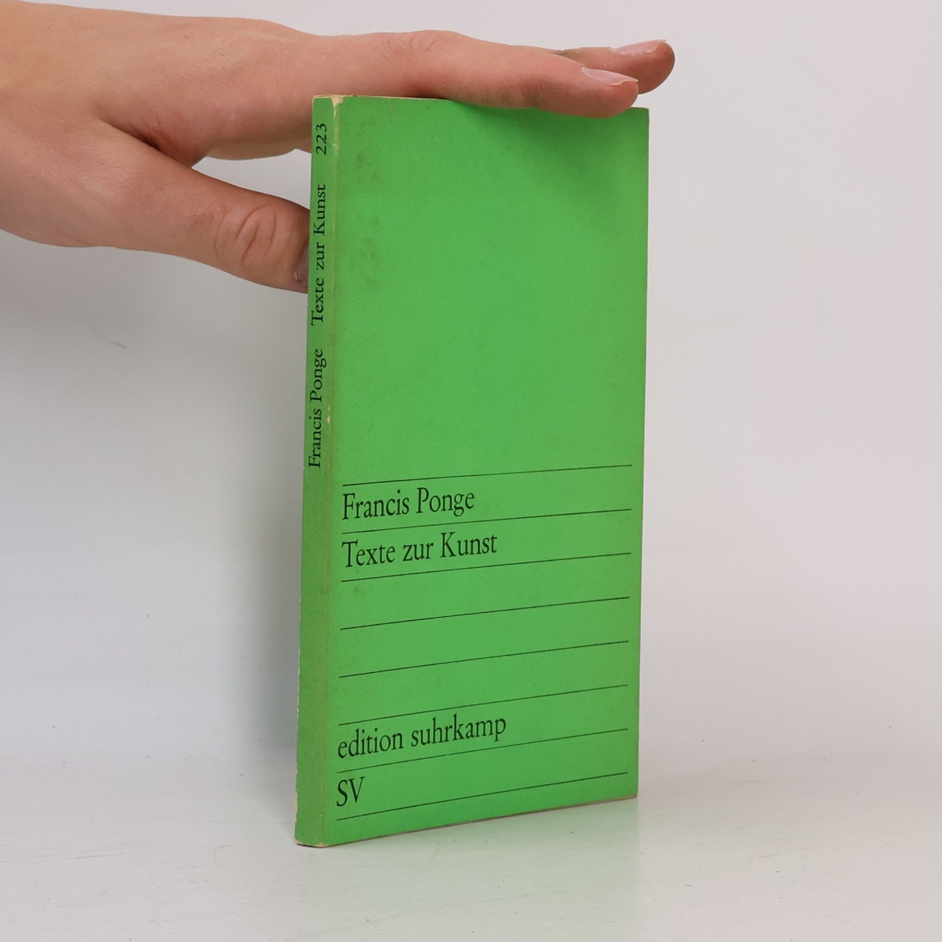 Francis Ponge Texte zur Kunst