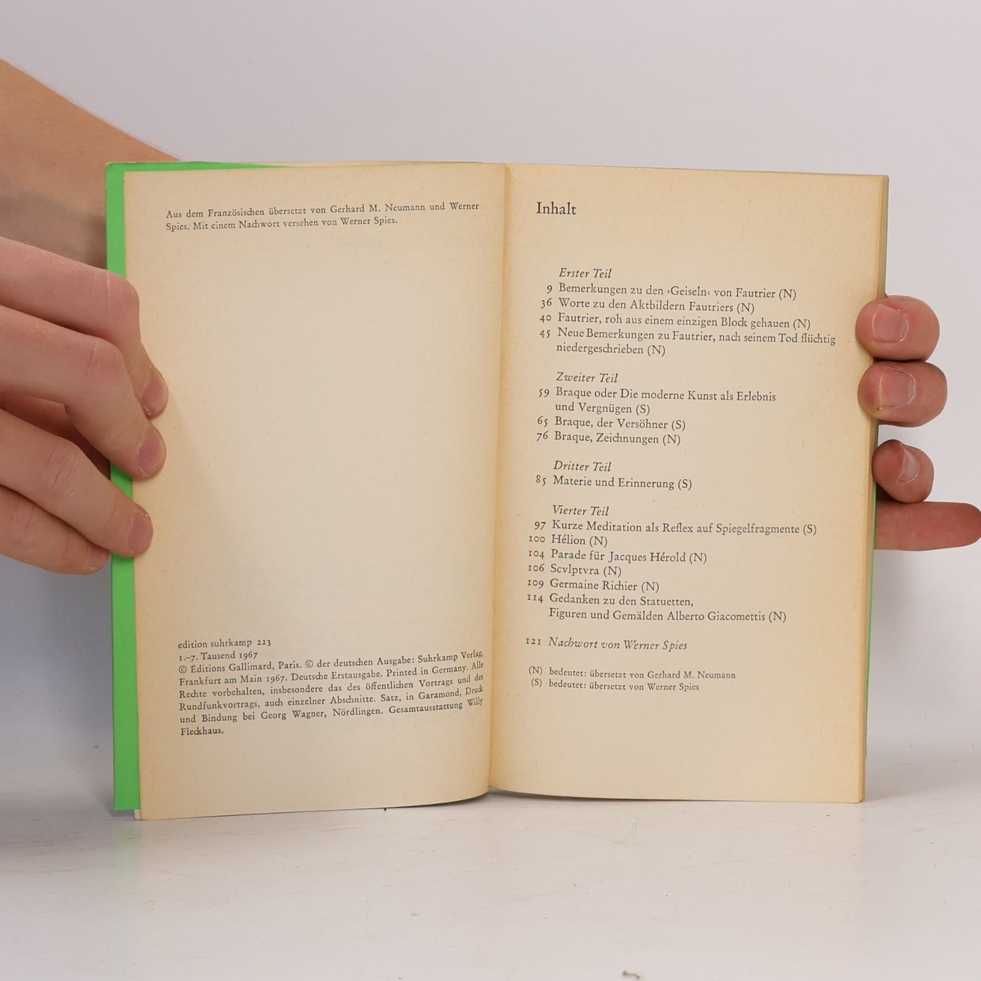 Francis Ponge Texte zur Kunst