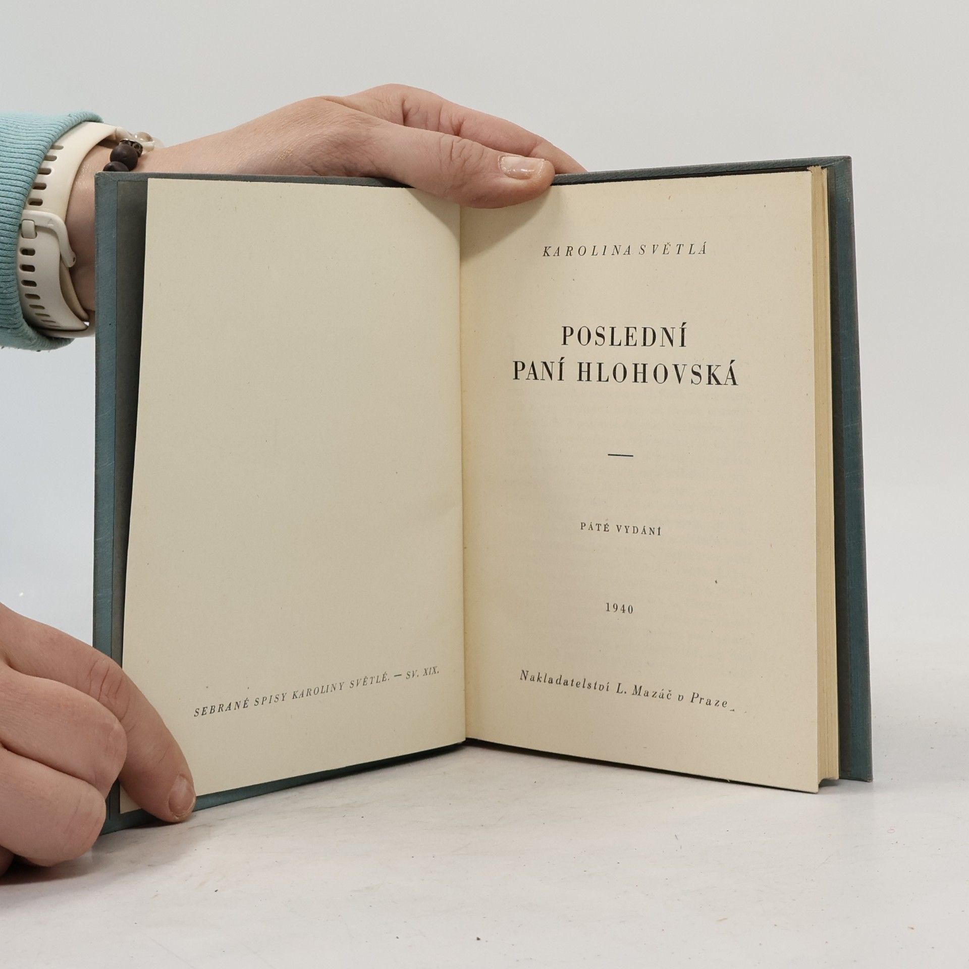 Karolina Světlá Poslední paní Hlohovská