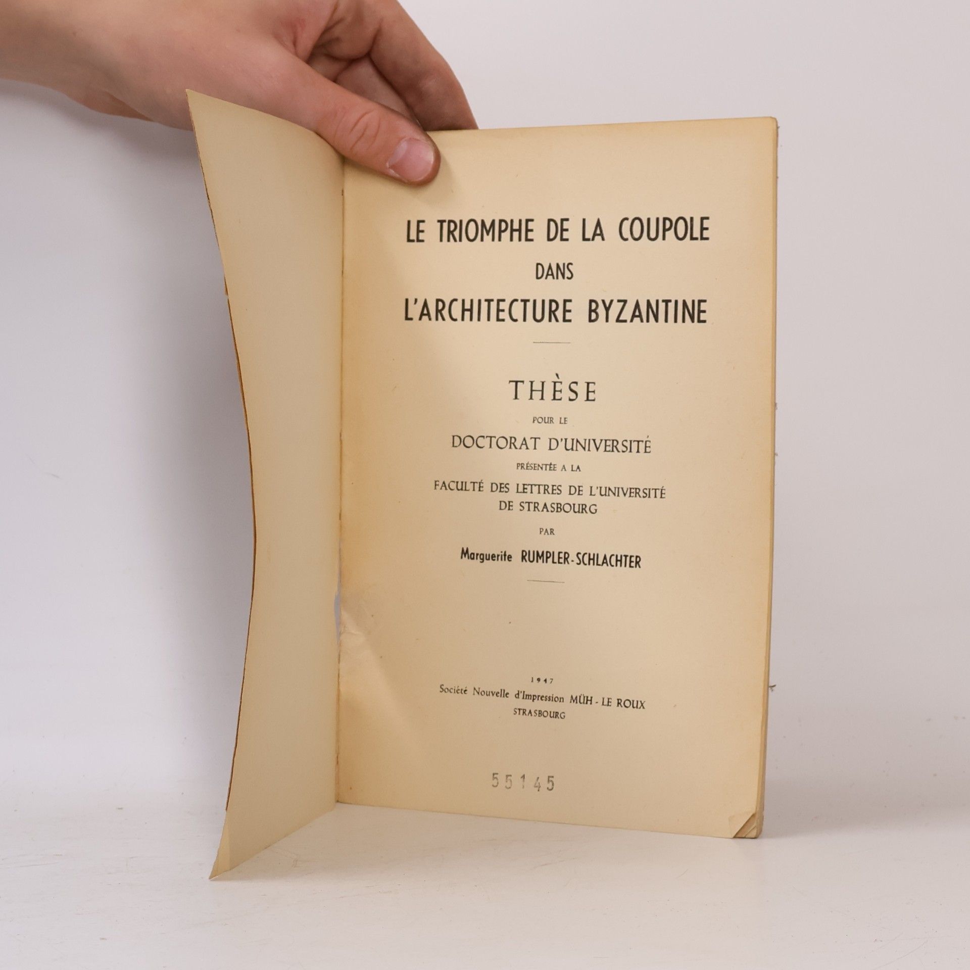 Marguerite Rumpler-Schlachter Le triomphe de la coupole dans l'architekture byzantine
