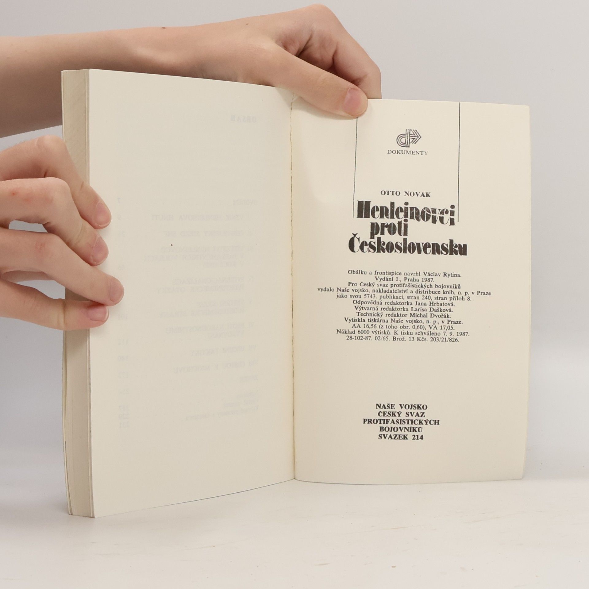 Otto Novák Henleinovci proti Československu