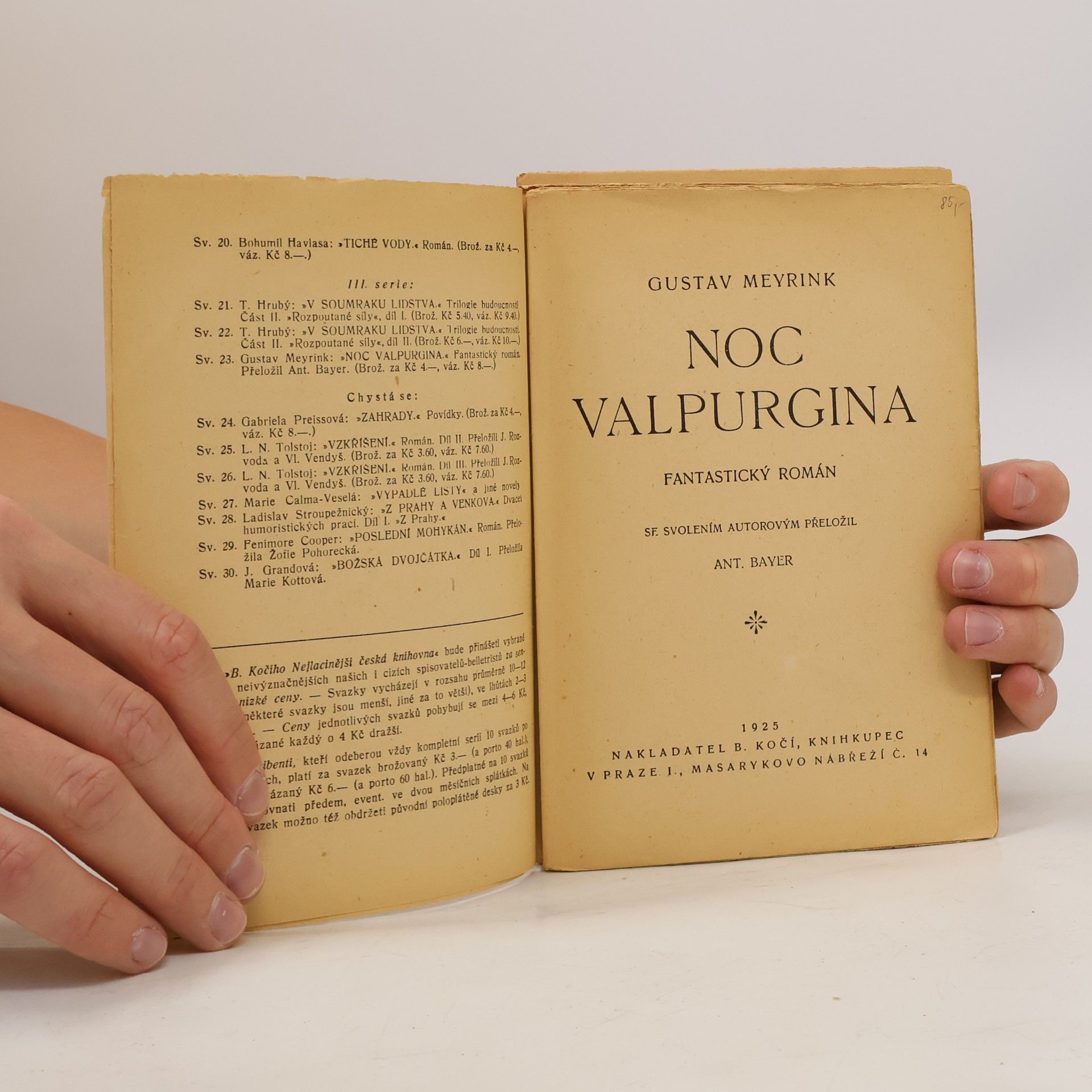 Gustav Meyrink Noc valpurgina