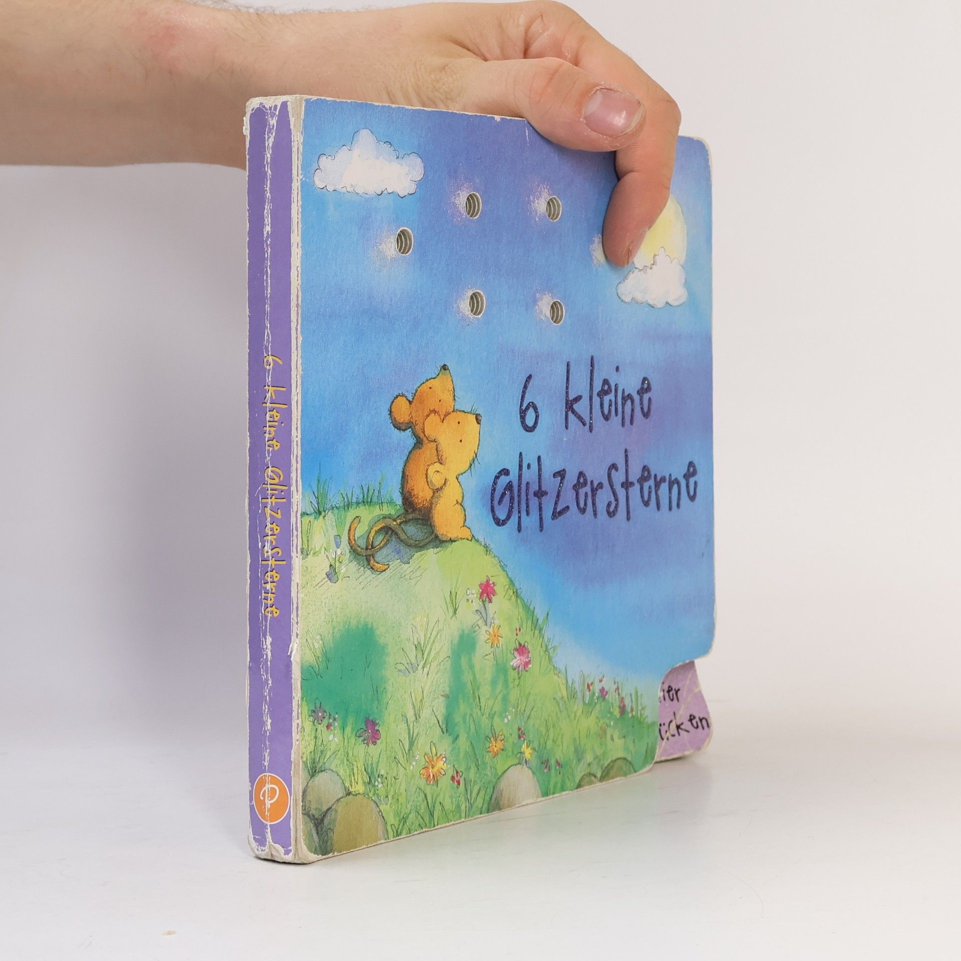 Sechs kleine Glitzersterne