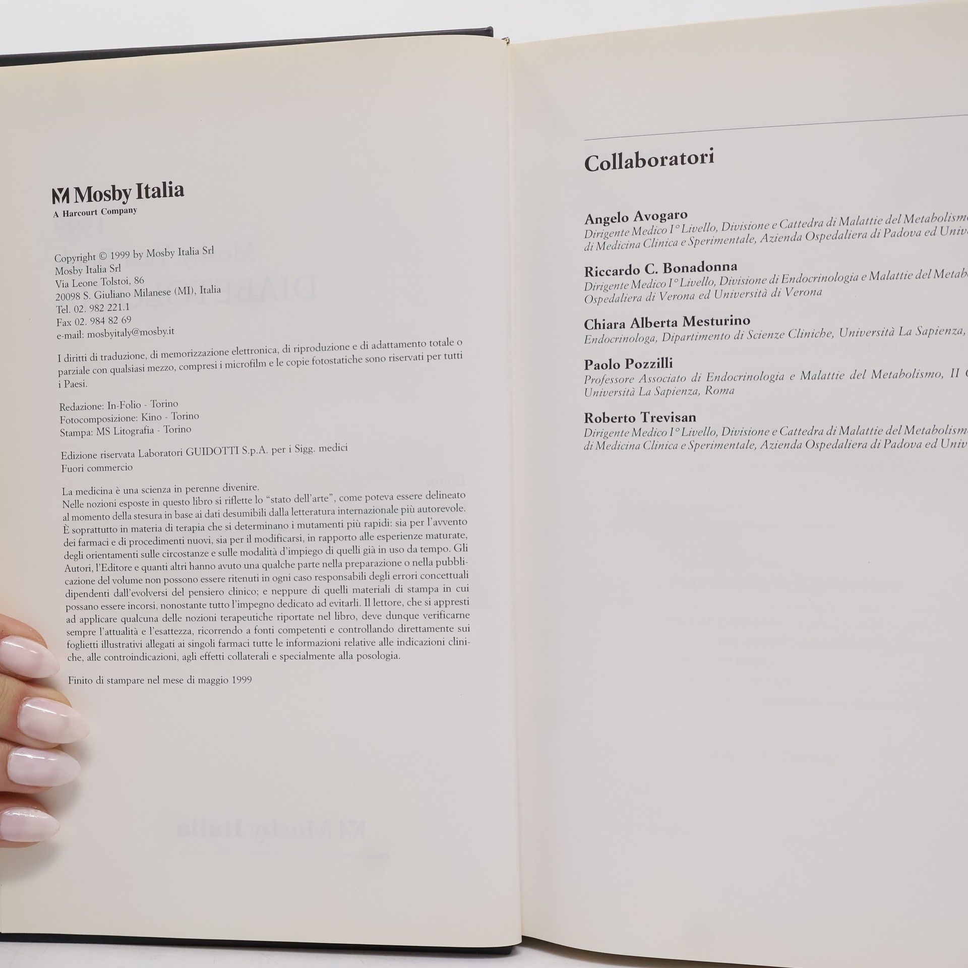Stefano Del Prato Mosby Year Book Diabetologia 1999