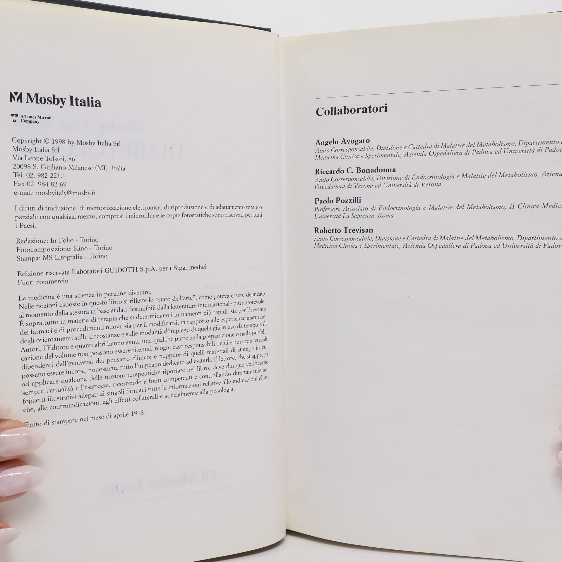 Stefano Del Prato Mosby Year Book. Diabetologia 1998