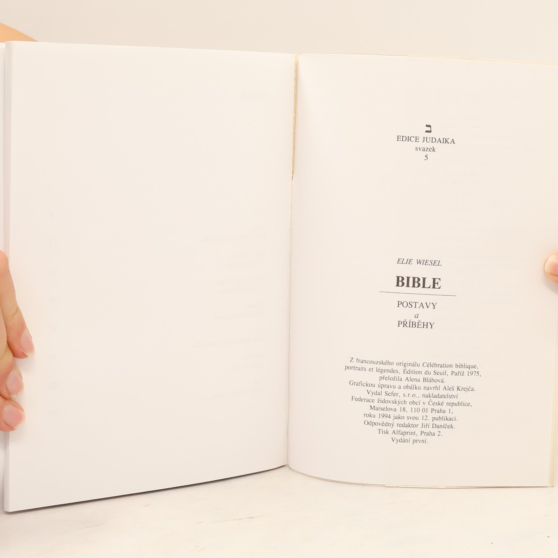 Elie Wiesel Bible: Postavy a příběhy