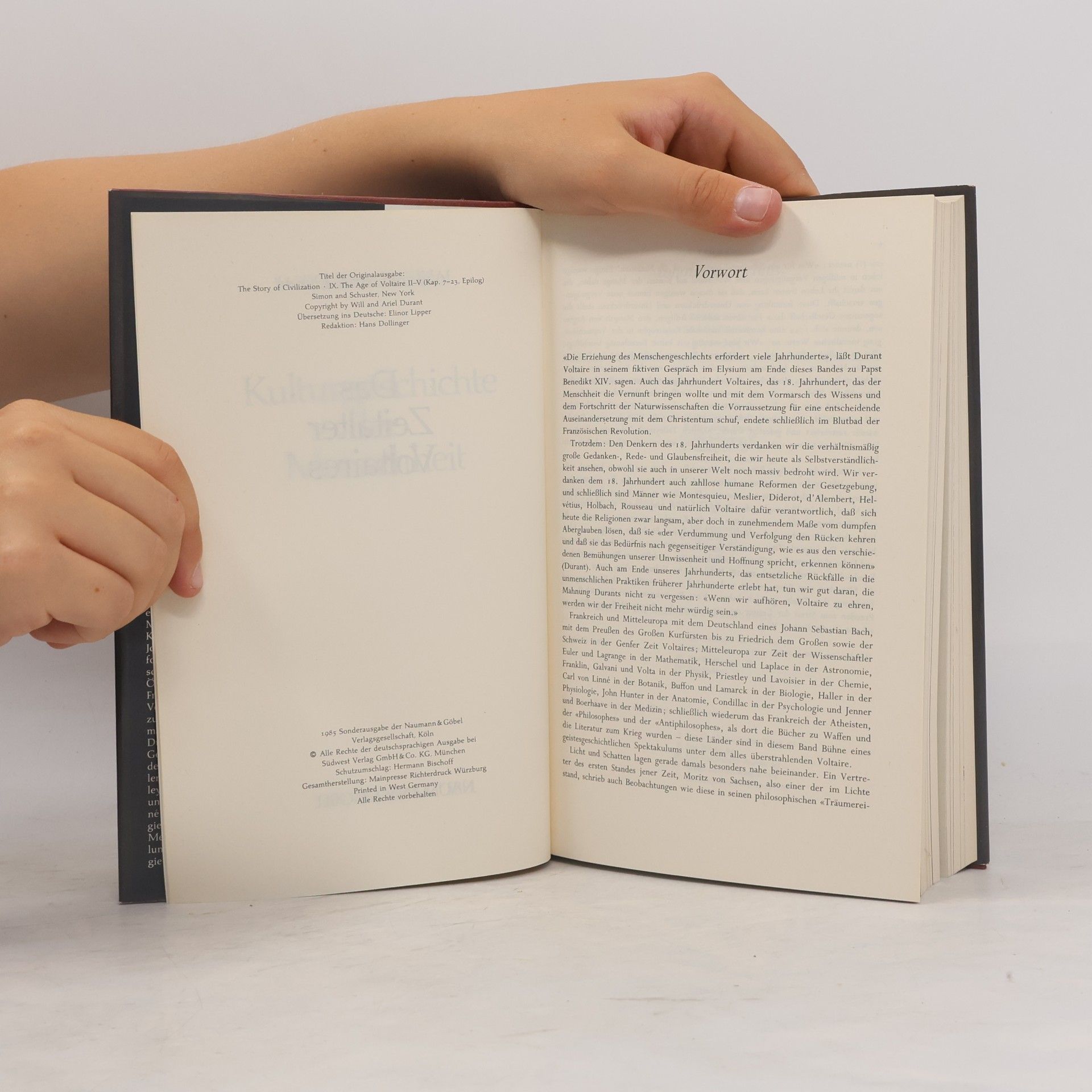 Will Durant Kulturgeschichte der Menschheit 14. Das Zeitalter Voltaires