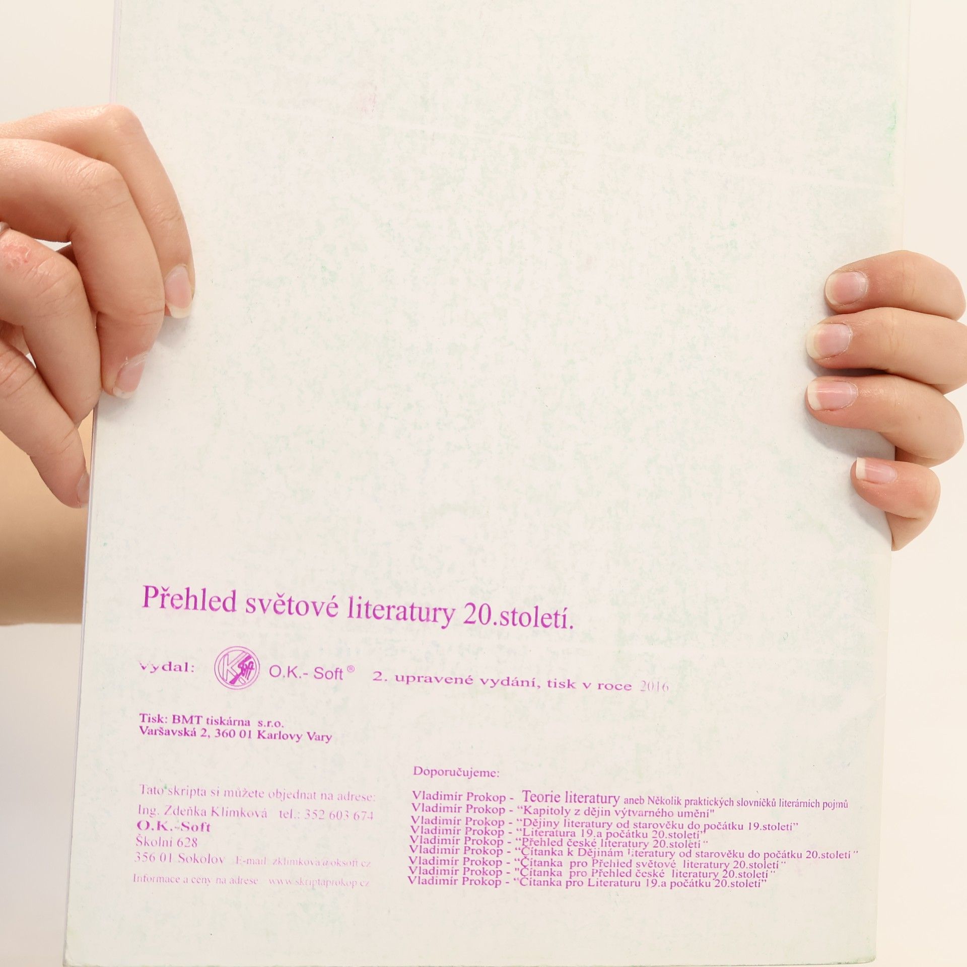 Vladimír Prokop Přehled světové literatury 20. století