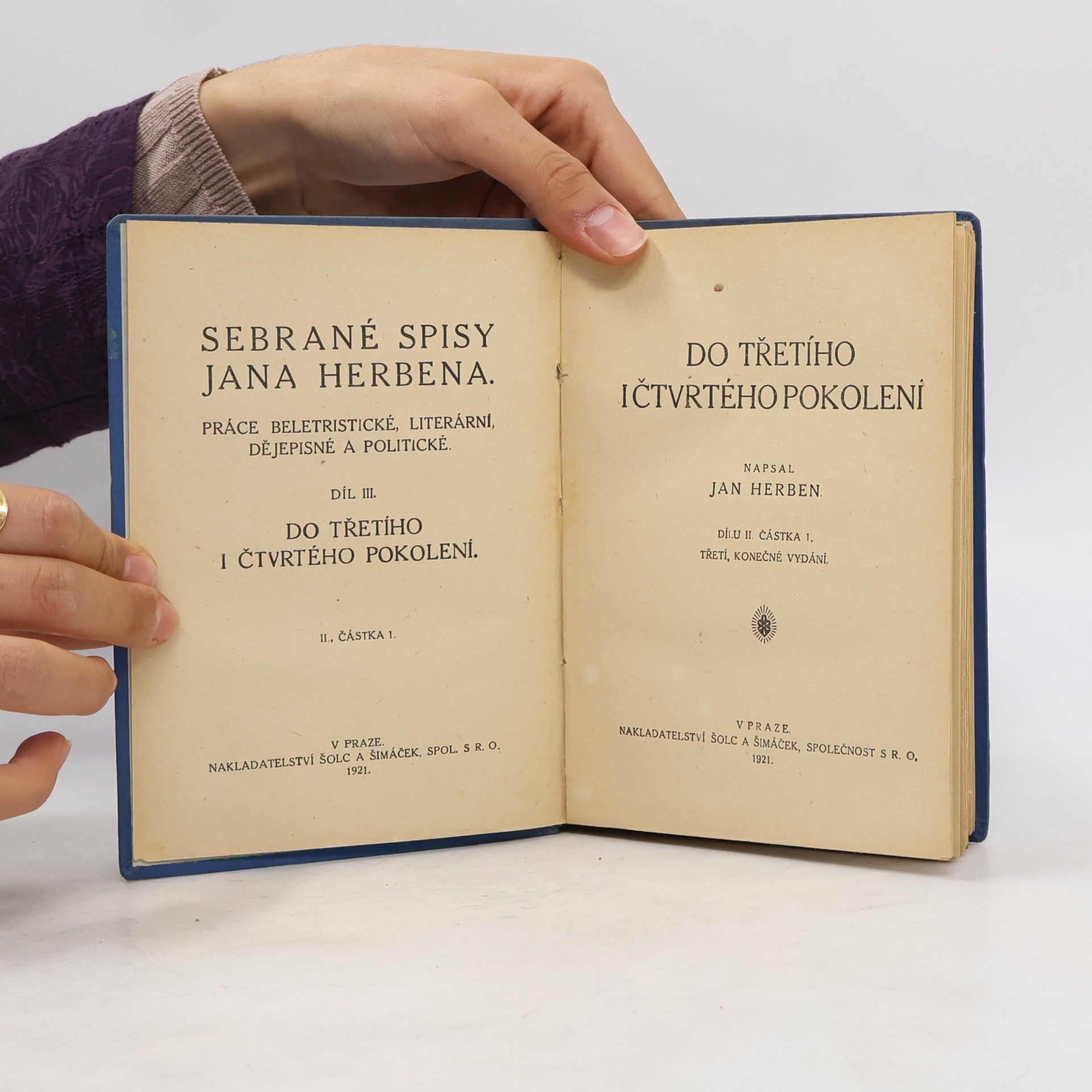 Jan Herben Do třetího i čtvrtého pokolení (druhý díl)