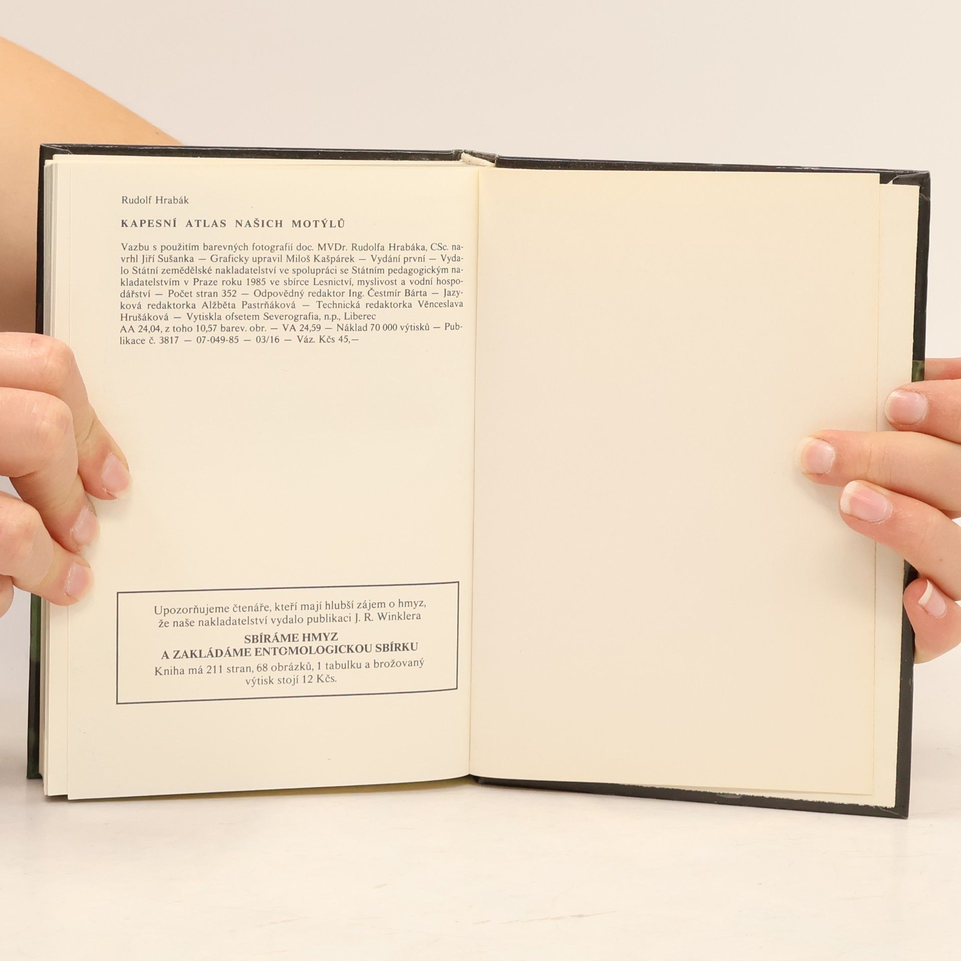 Rudolf Hrabák Kapesní atlas našich motýlů