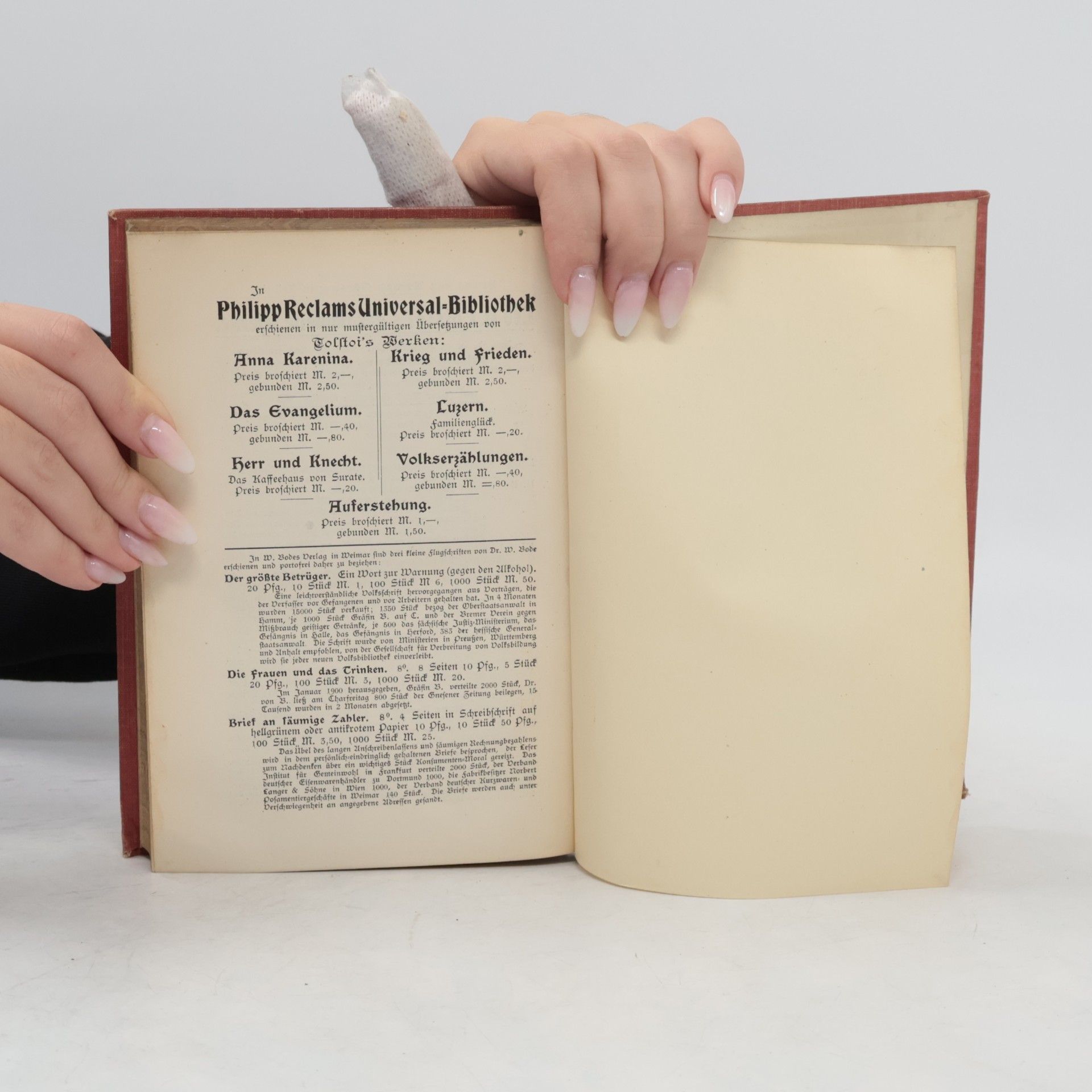 Dr. W. Bode. Die Lehren Tolstois