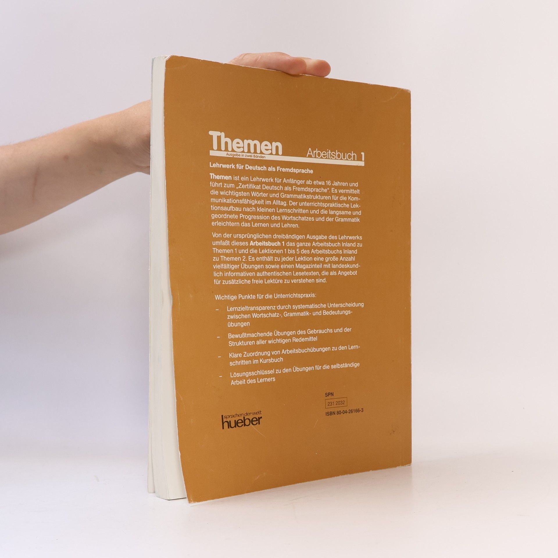 Hartmut Aufderstrasse Themen : Ausgabe in zwei Bänden : Lehrwerk für Deutsch als Fremdsprache. Arbeitsbuch 1
