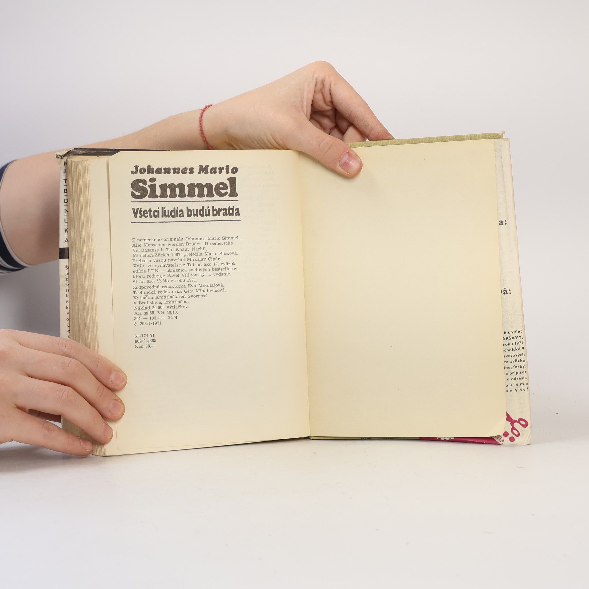 Johannes Mario Simmel Všetci ľudia budú bratia