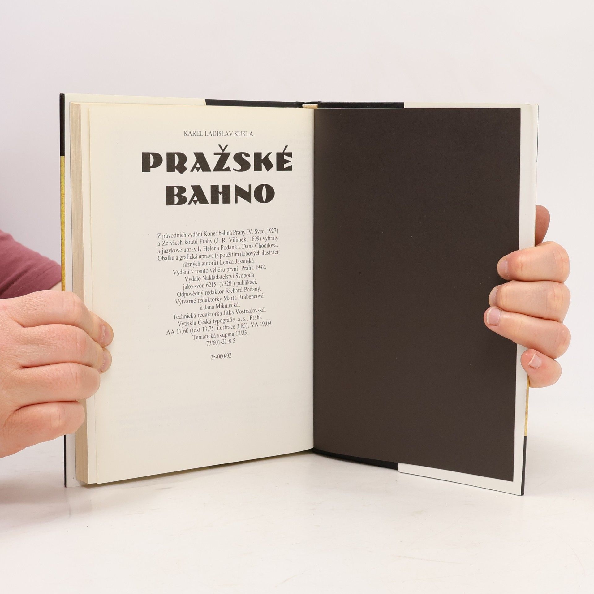 Karel Ladislav Kukla Pražské bahno