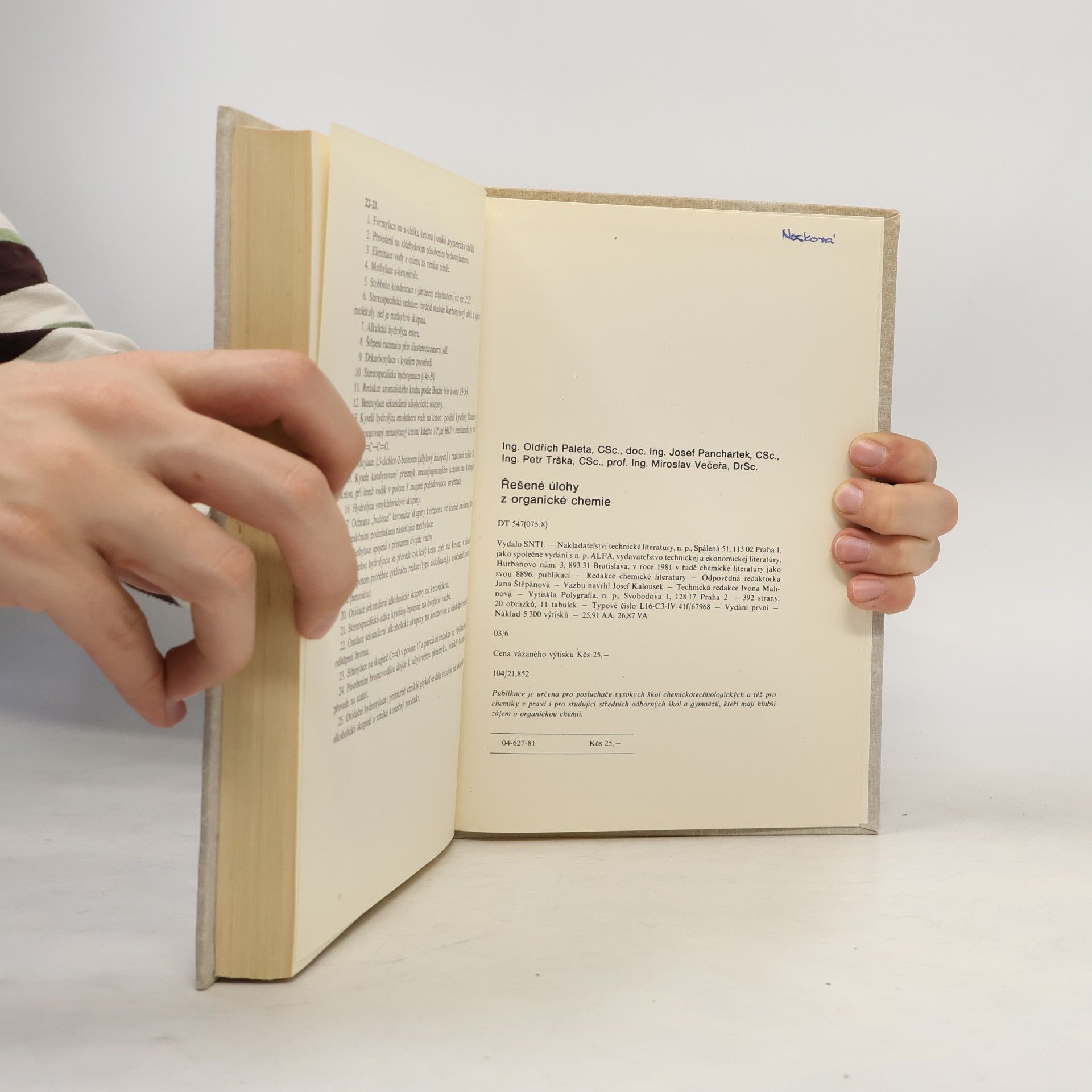 Collectif d'auteurs Řešené úlohy z organické chemie