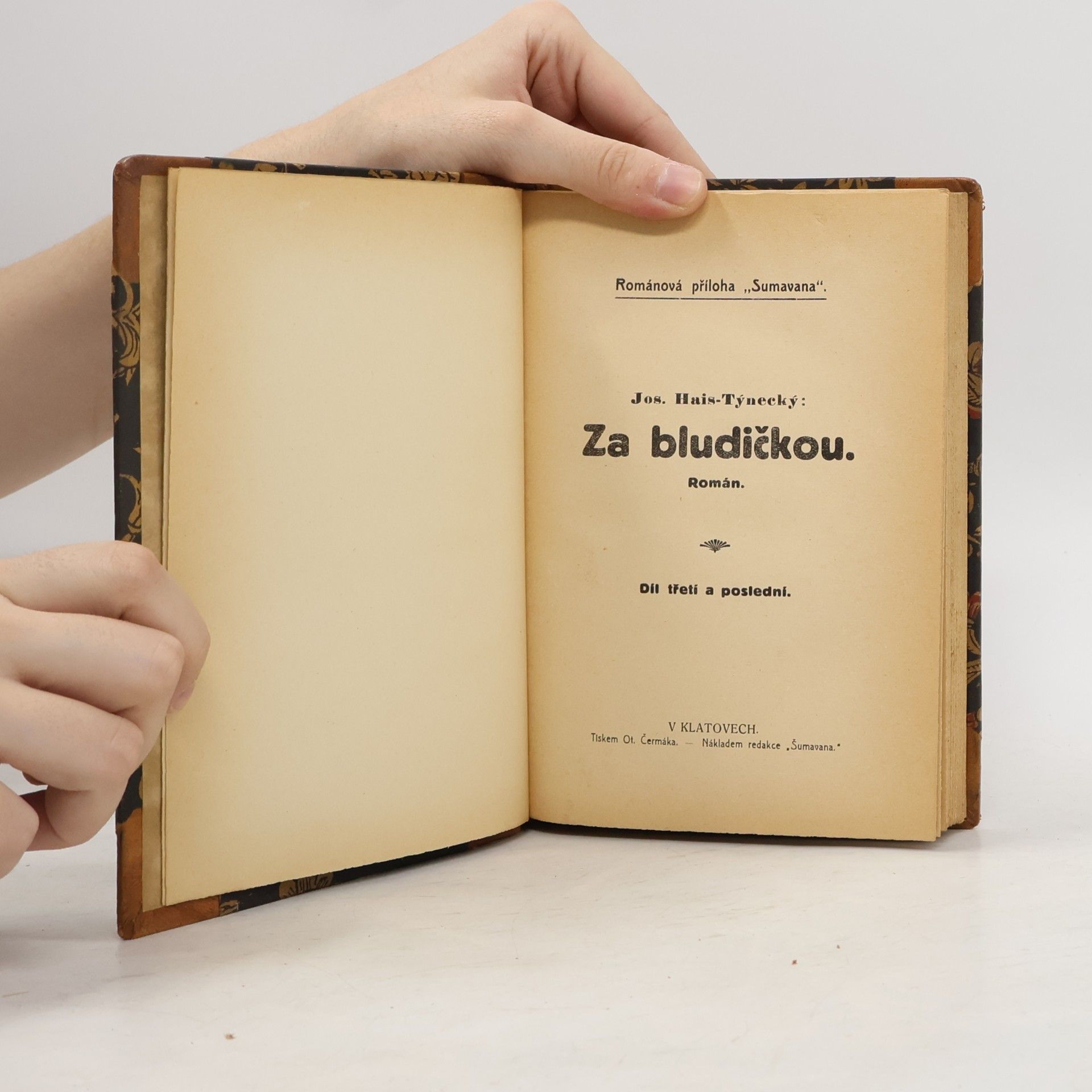 Josef Hais Týnecký Za bludičkou. Díl třetí a poslední