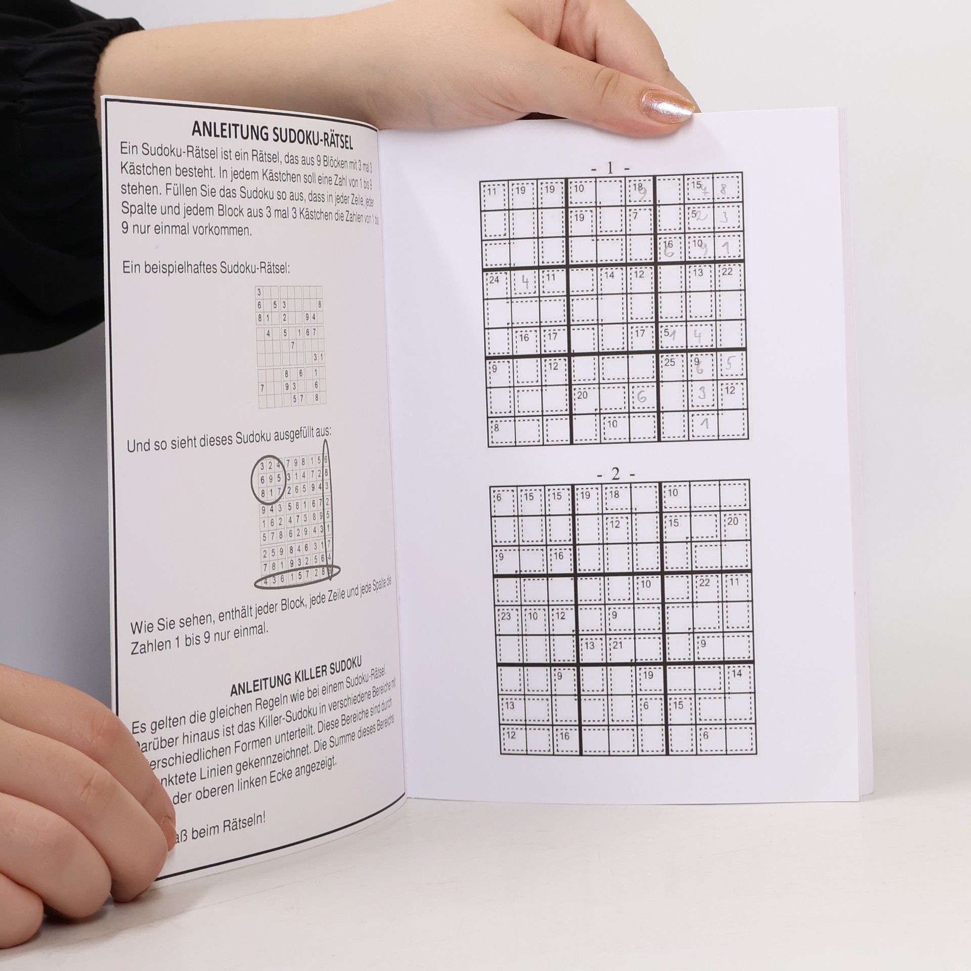 Sudoku Puzzlebücher Killer Sudoku sehr schwierig - 100 Rätsel für Experten