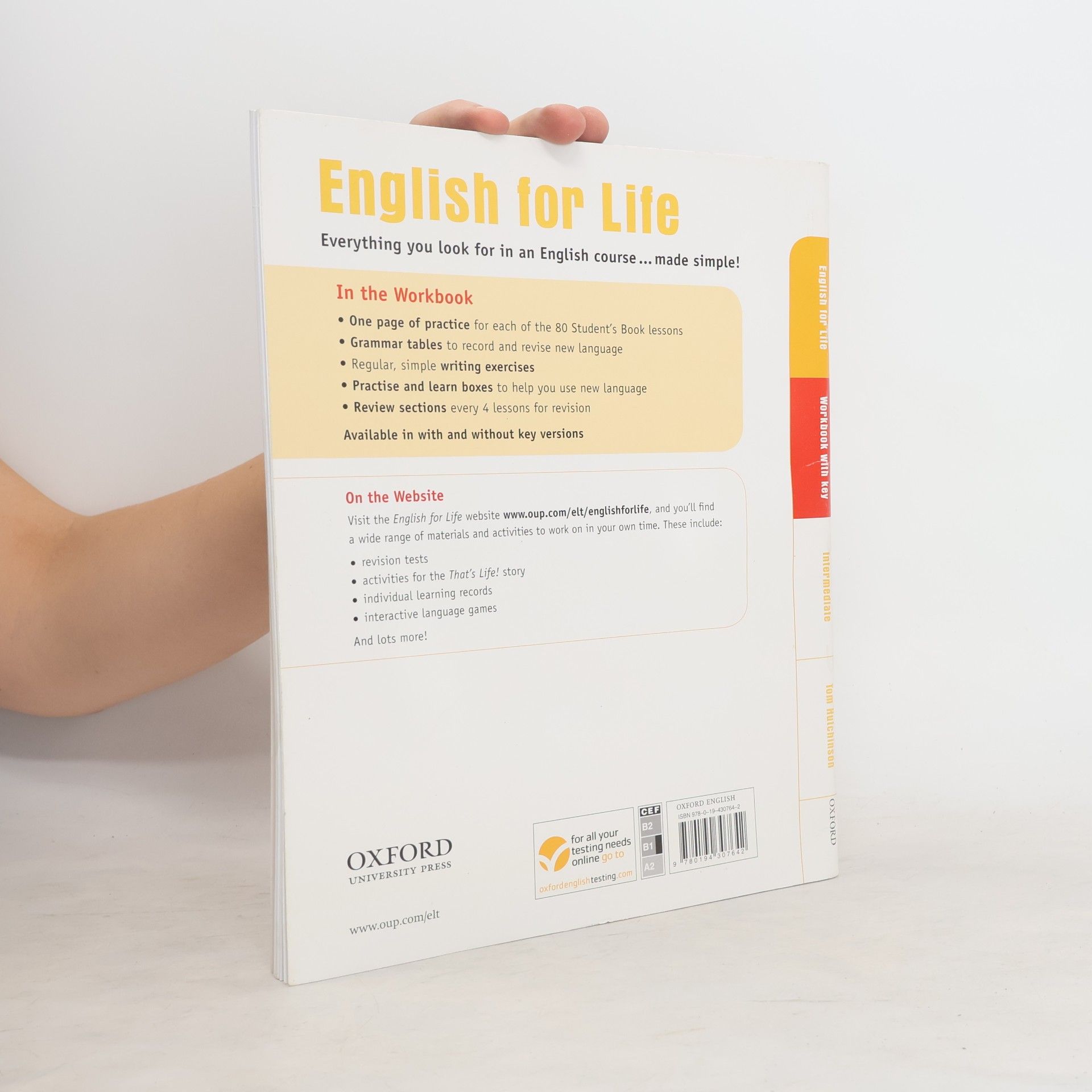 Tom Hutchinson English for Life Intermediate Workbook With Key