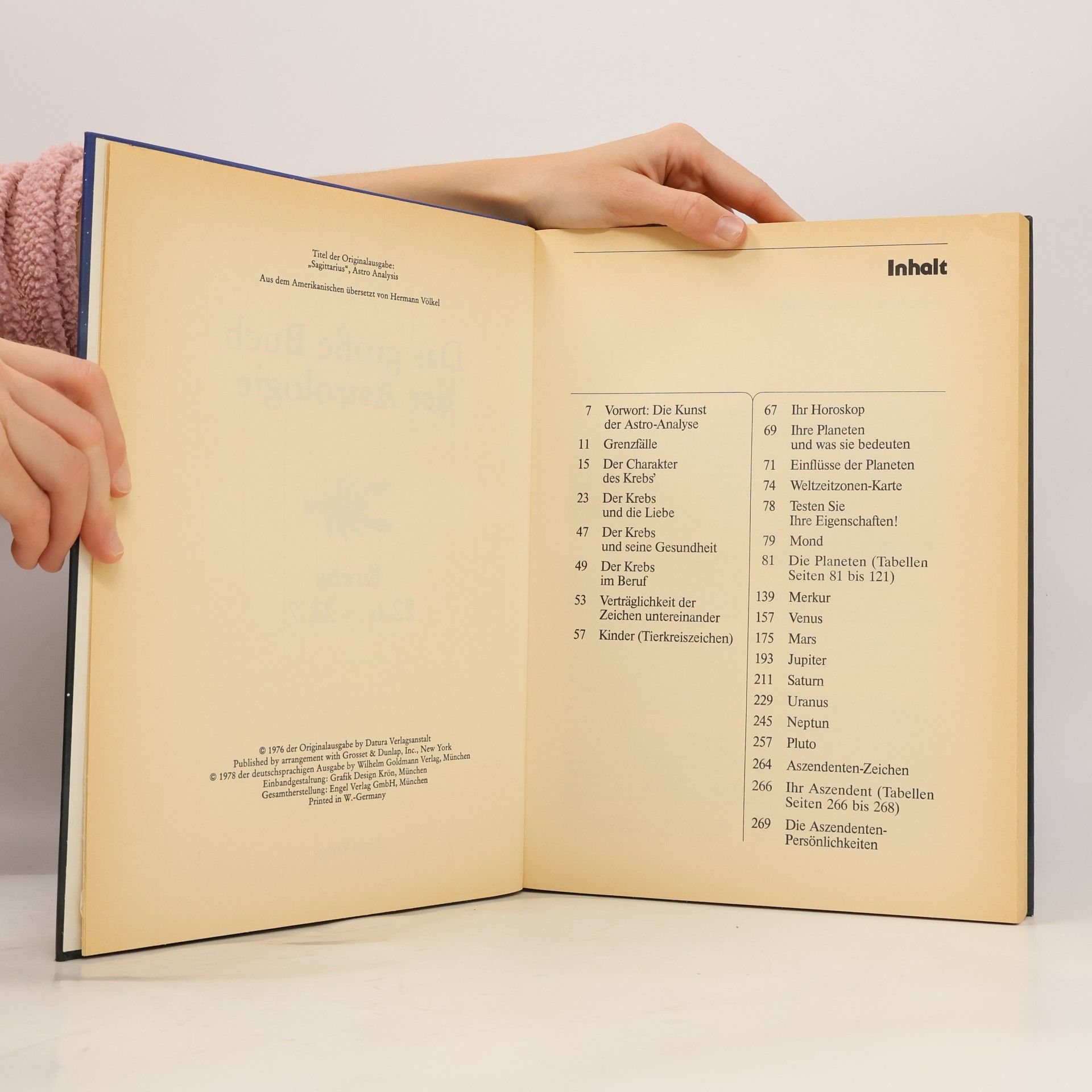 Hermann Völkel Das grosse Buch der Astrologie. Krebs