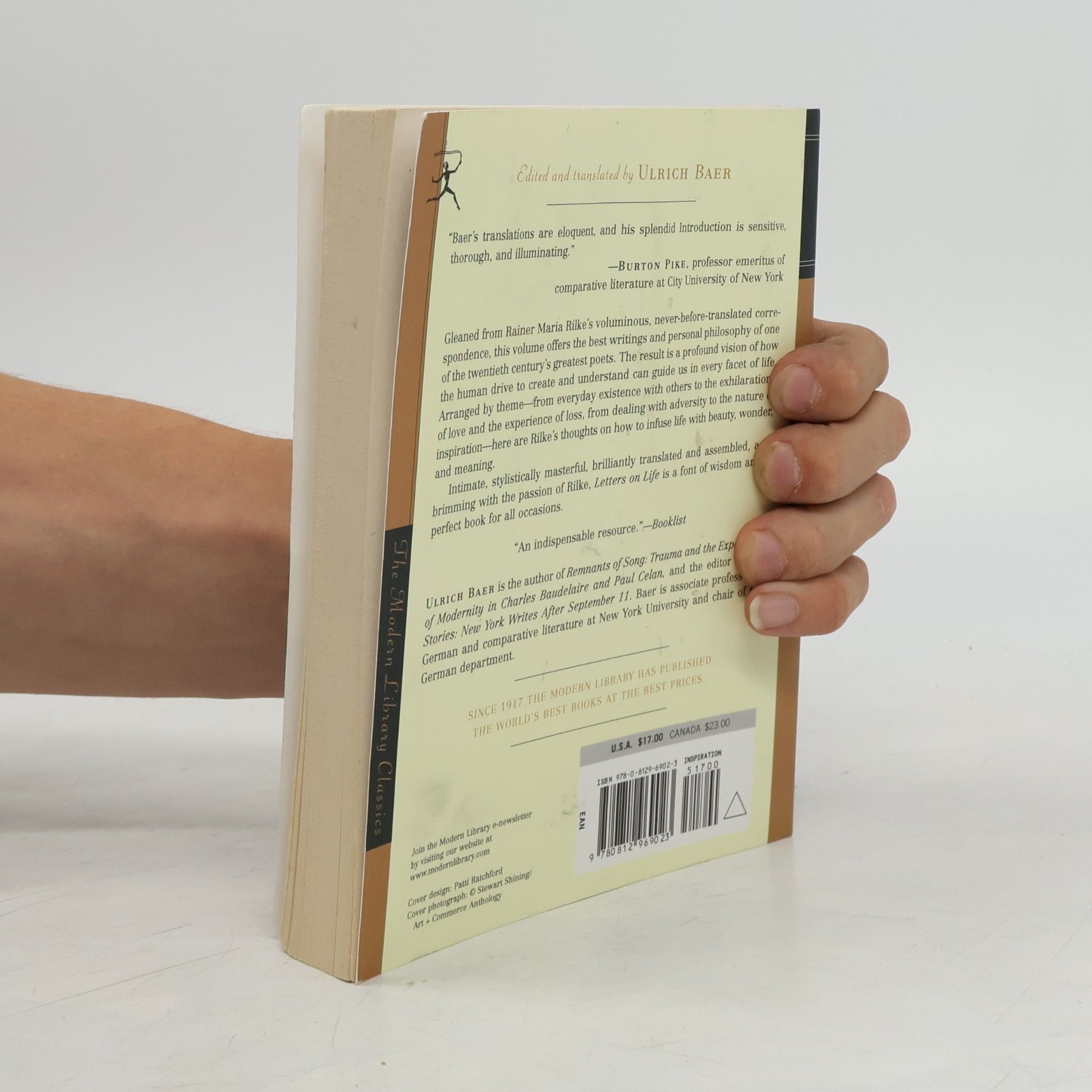 Rainer Maria Rilke The Modern Library Classics: Letters on Life