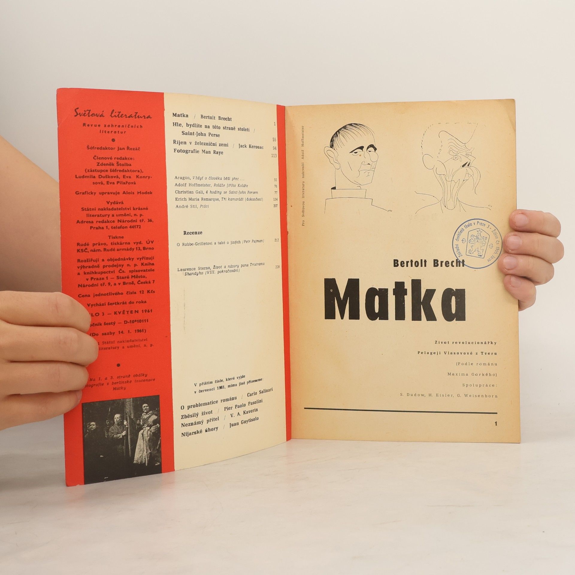 kolektiv Světová literatura 3/1961