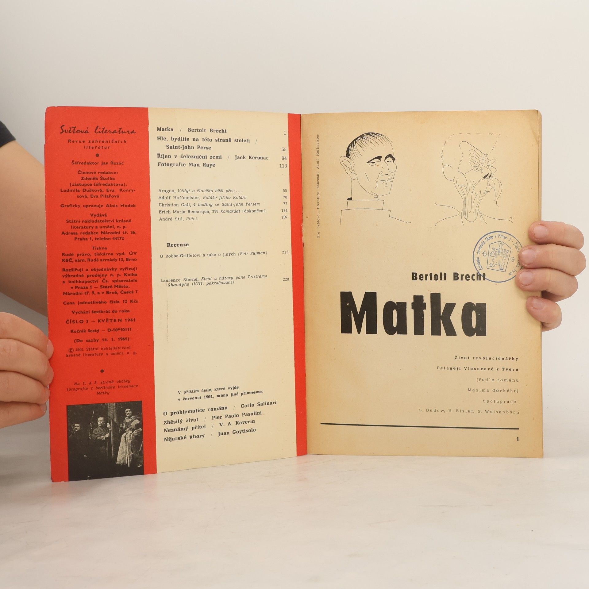 kolektiv Světová literatura 3/1961
