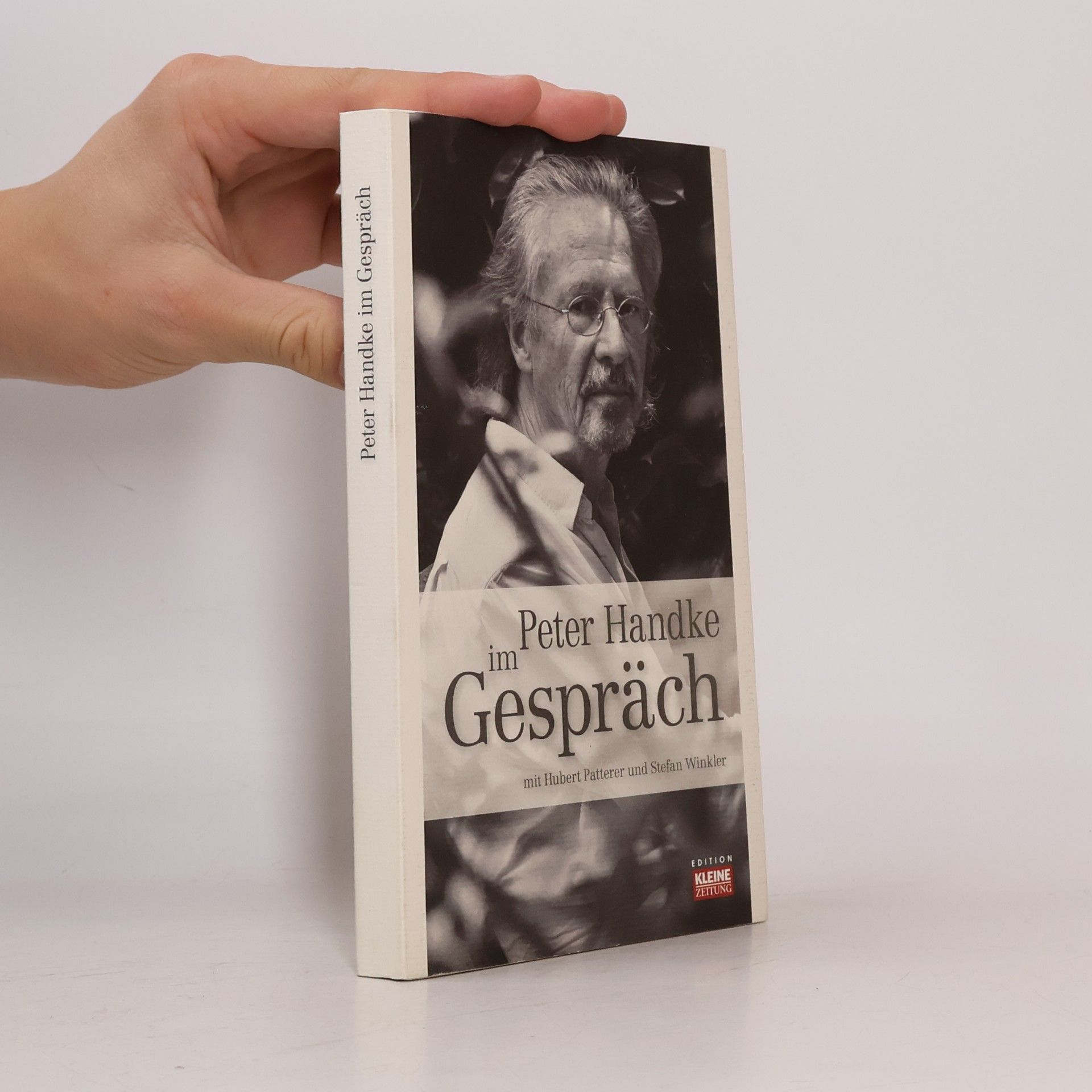 Peter Handke im Gespräch mit Hubert Patterer und Stefan Winkler. [Fotogr.: Wolfgang Zajc]