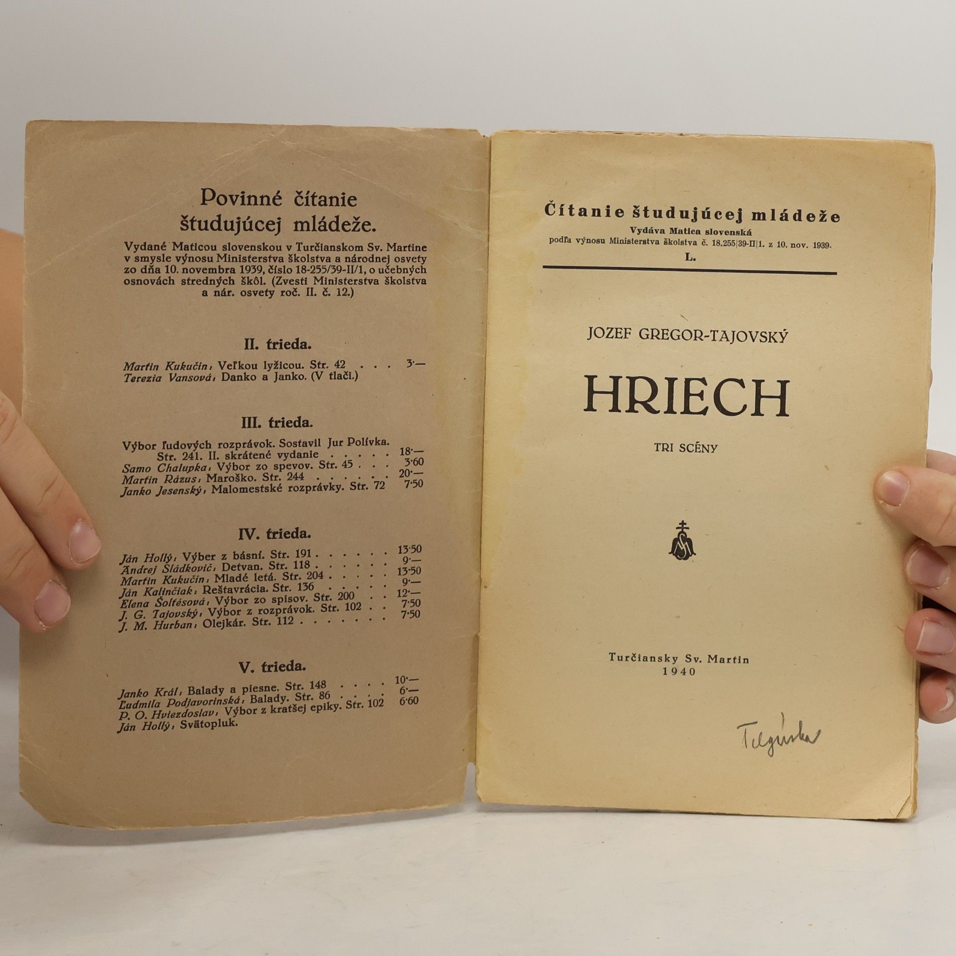 Jozef Gregor Tajovský Hriech