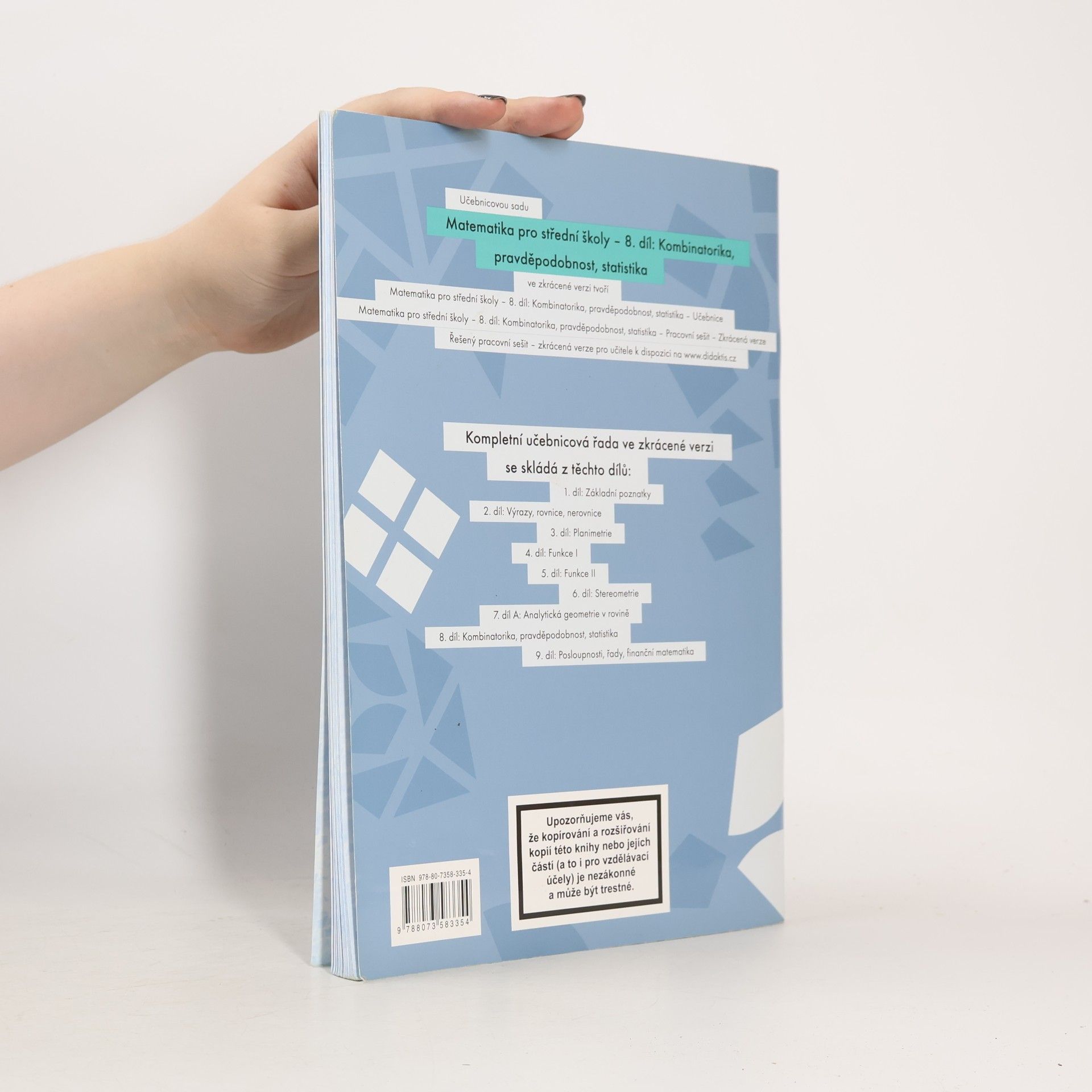 Autorenkollektiv Matematika pro střední školy - kombinatorika, pravděpodobnost, statistika (8. díl, zkrácená verze, prac. sešit)