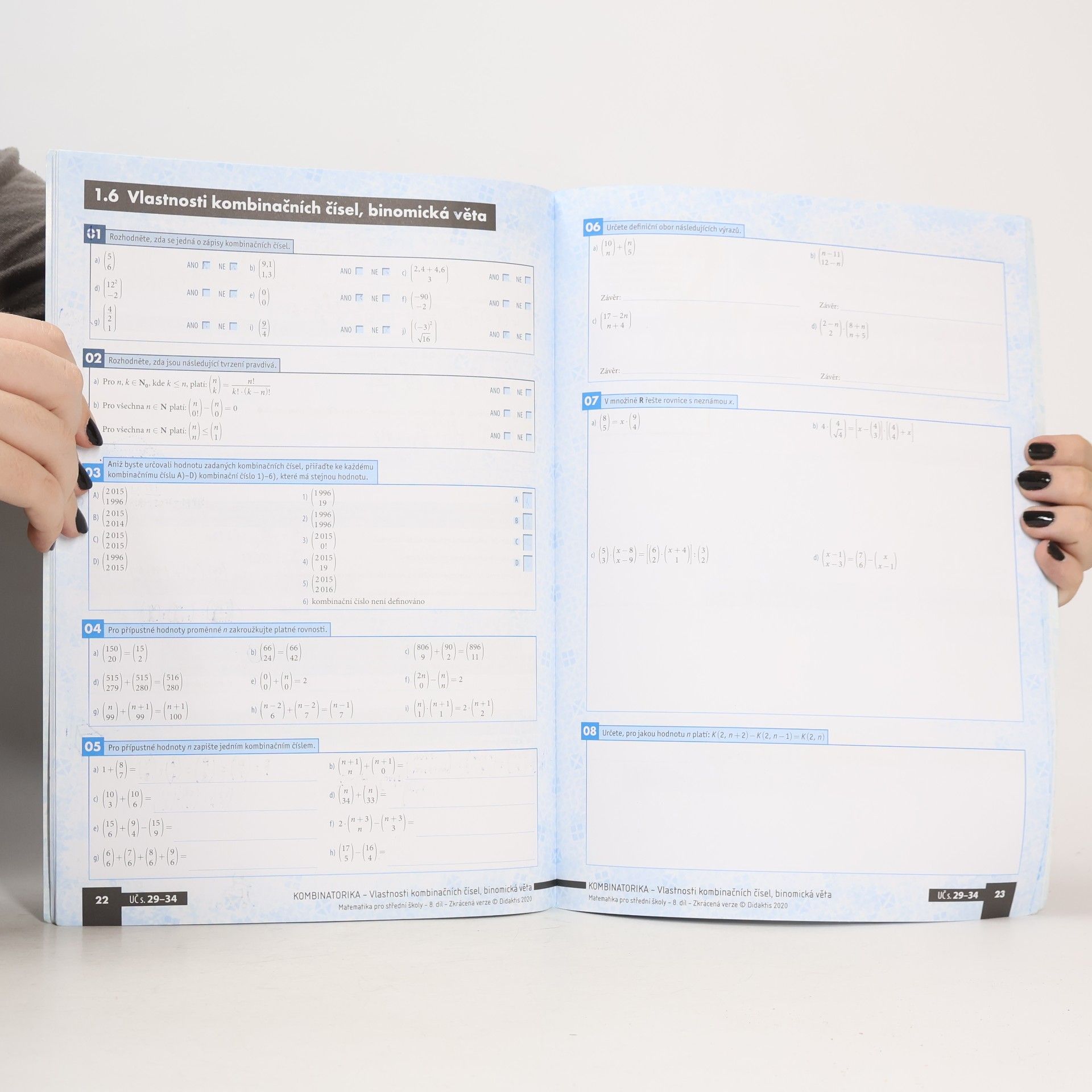 Autorenkollektiv Matematika pro střední školy - kombinatorika, pravděpodobnost, statistika (8. díl, zkrácená verze, prac. sešit)