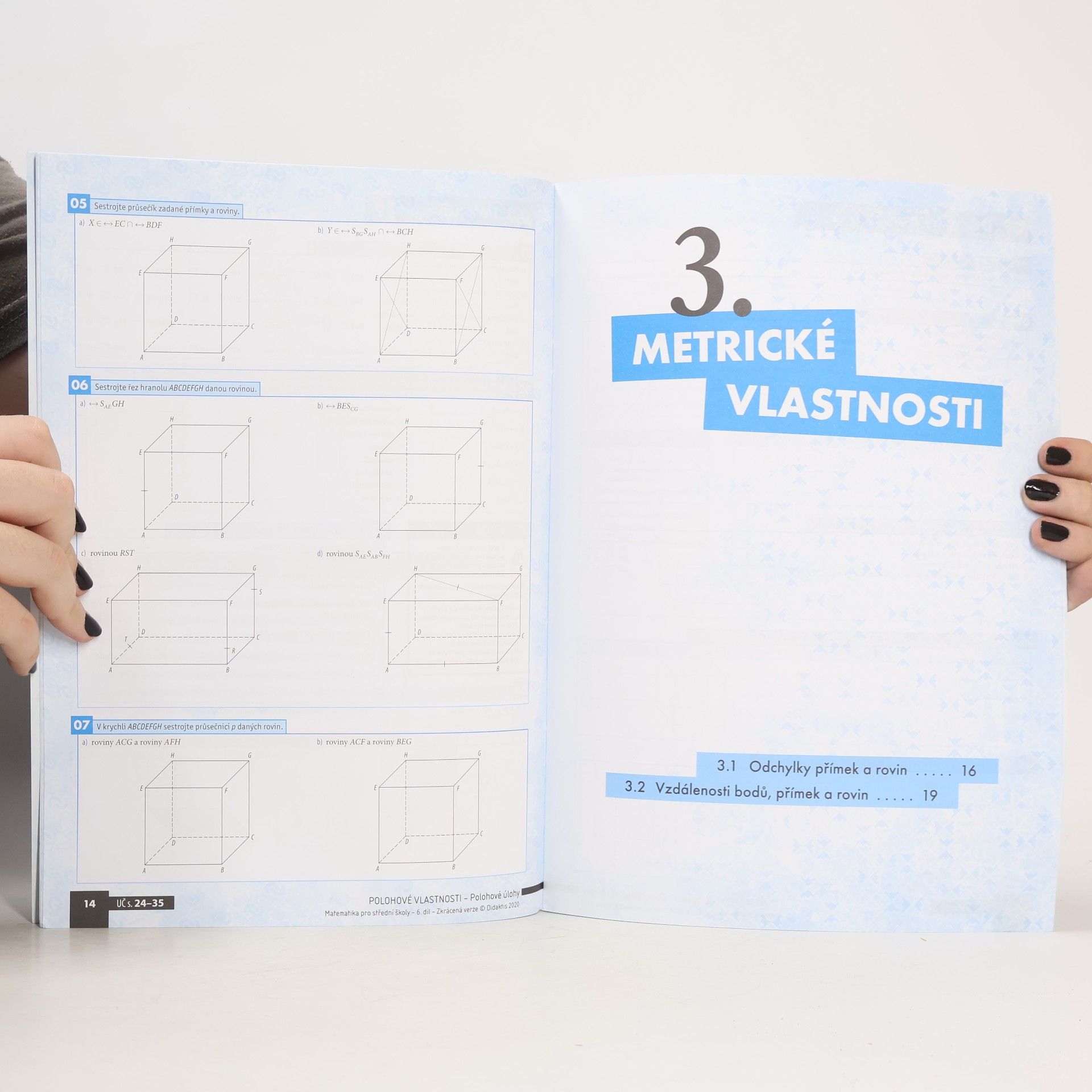 Jakub Mrázek Matematika pro střední školy, 6. díl, Stereometrie, pracovní sešit, zkrácená verze