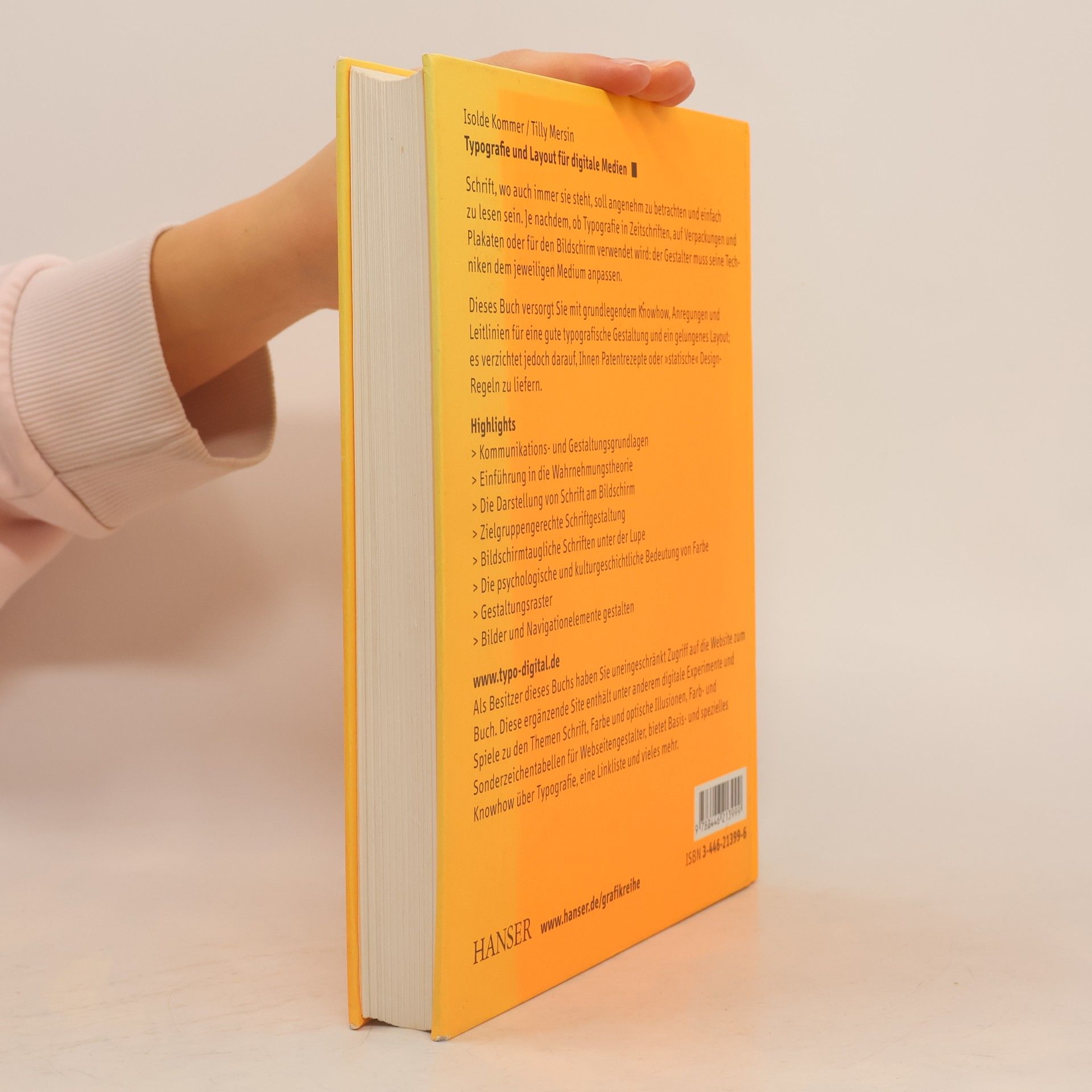 Isolde Kommer Typografie und Layout für digitale Medien. Mit Webseite zum Buch