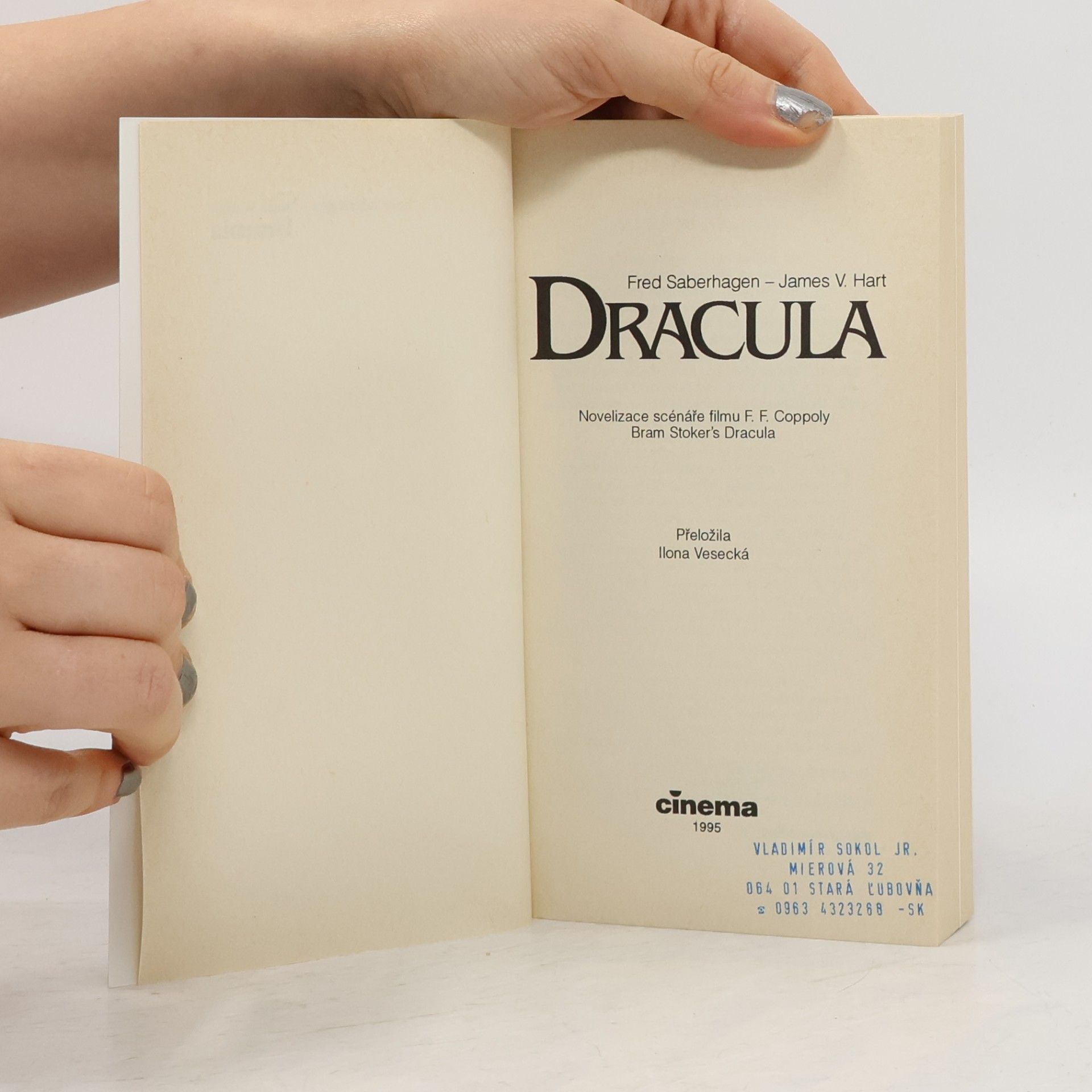 Fred Saberhagen Dracula: Novelizace scénáře filmu F. F. Coppoly